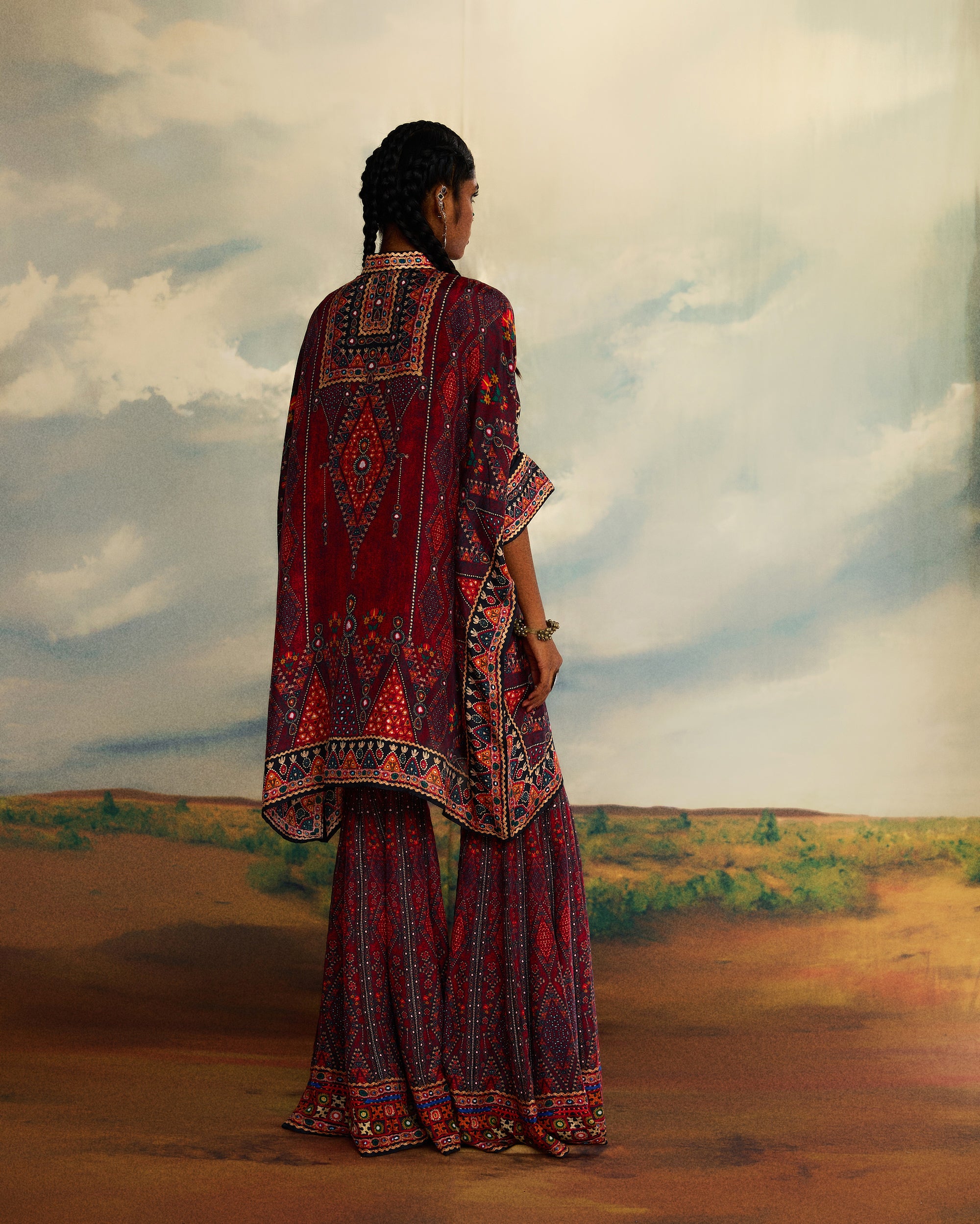 Kutch : Chanel 36"/Sharara - Red