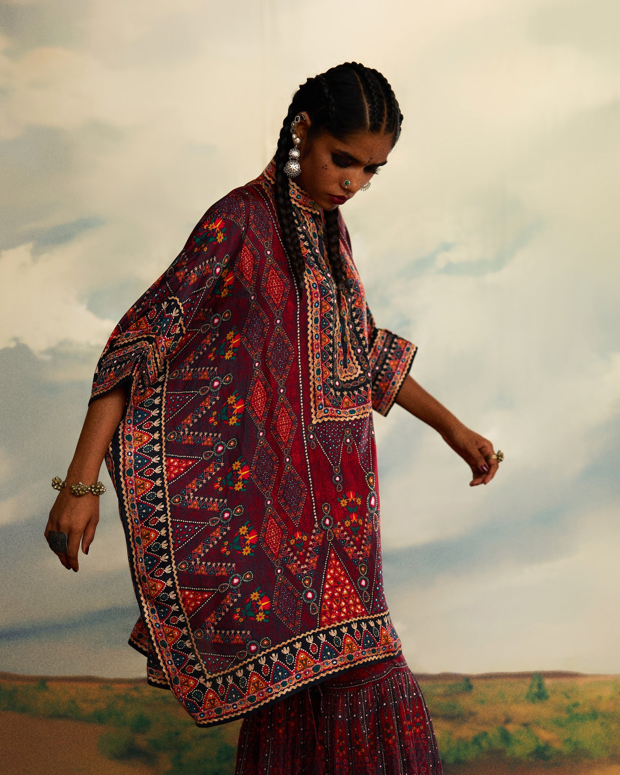 Kutch : Chanel 36"/Sharara - Red