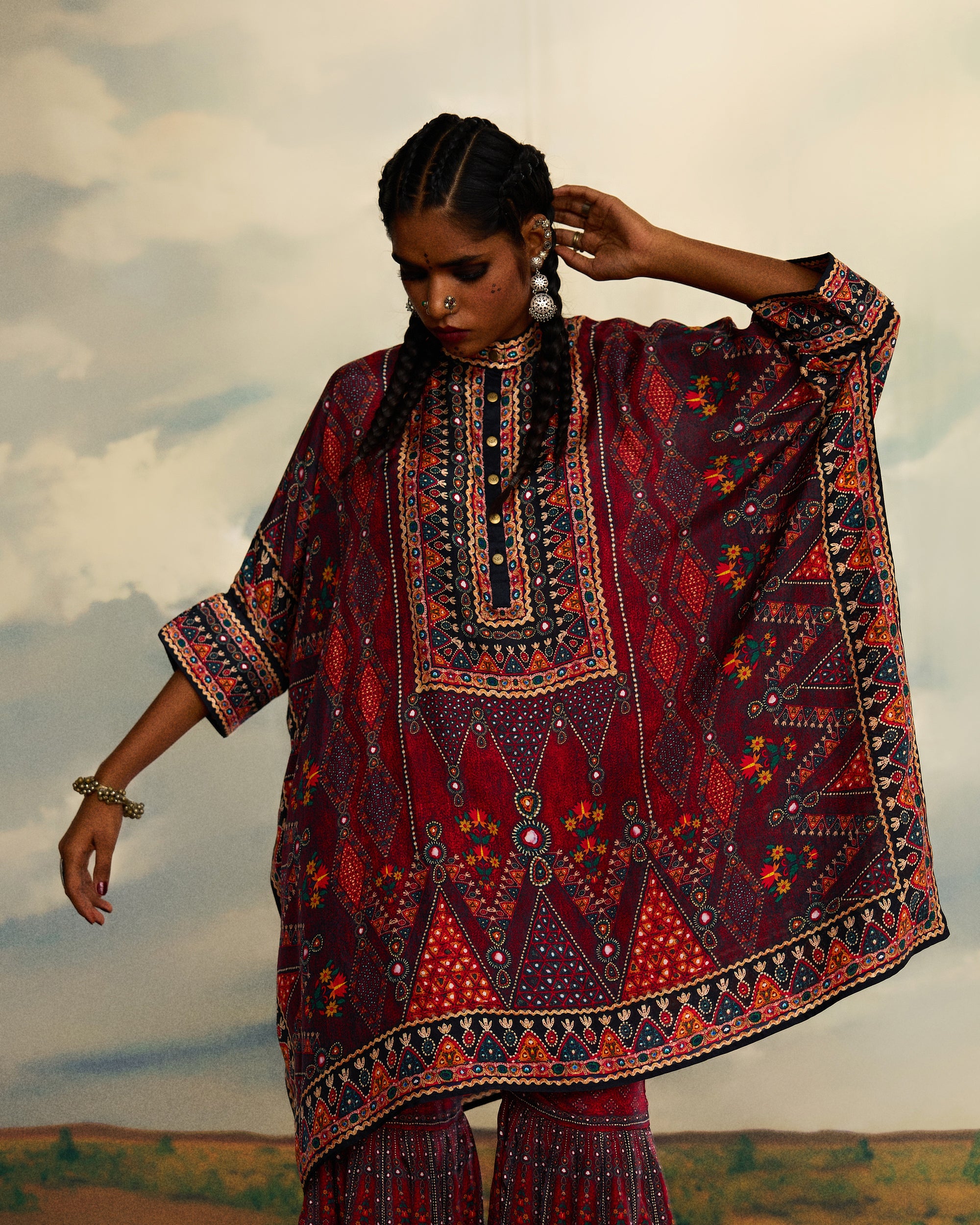 Kutch : Chanel 36"/Sharara - Red