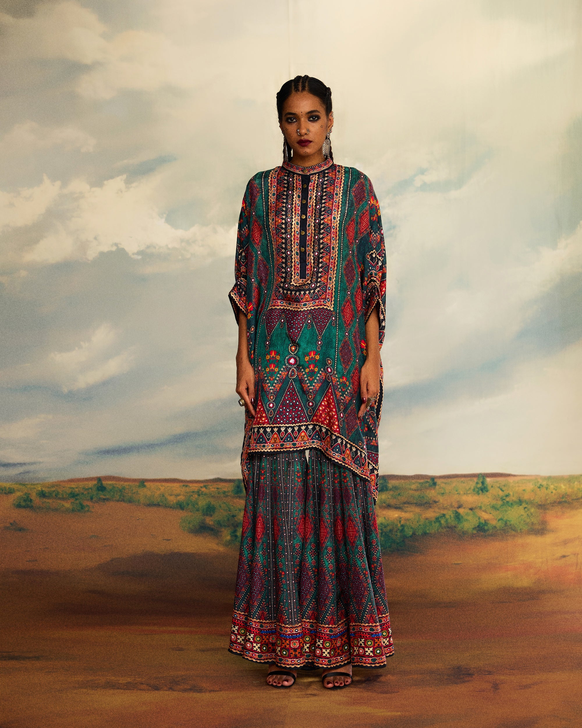 Kutch : Chanel 36"/Sharara - Teal