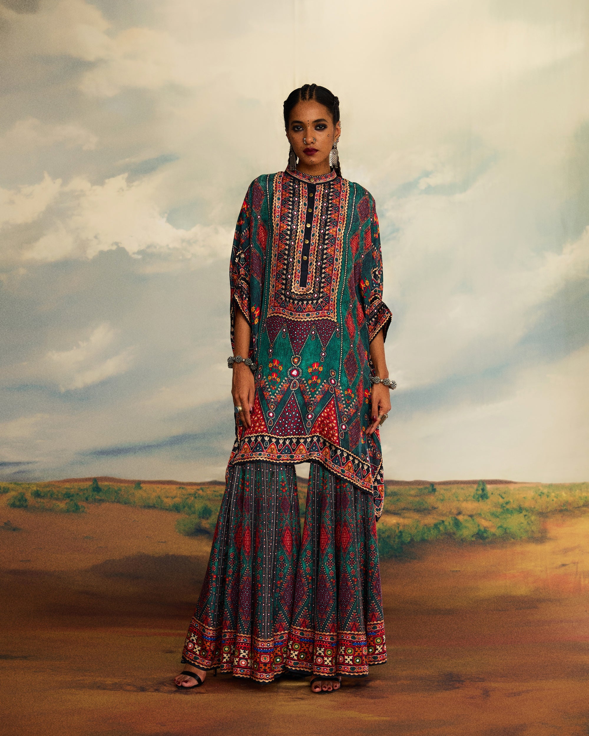 Kutch : Chanel 36"/Sharara - Teal