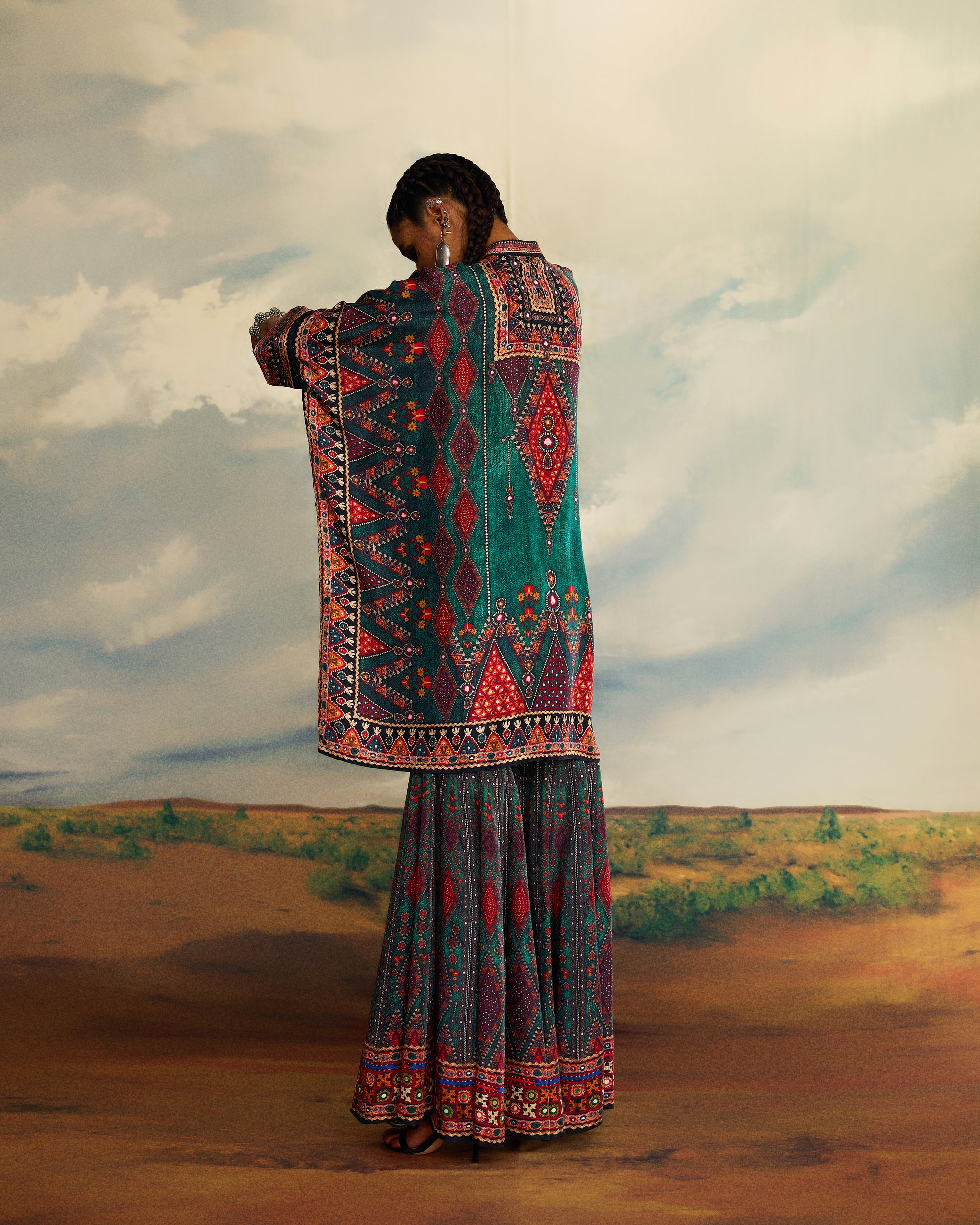 Kutch : Chanel 36"/Sharara - Teal
