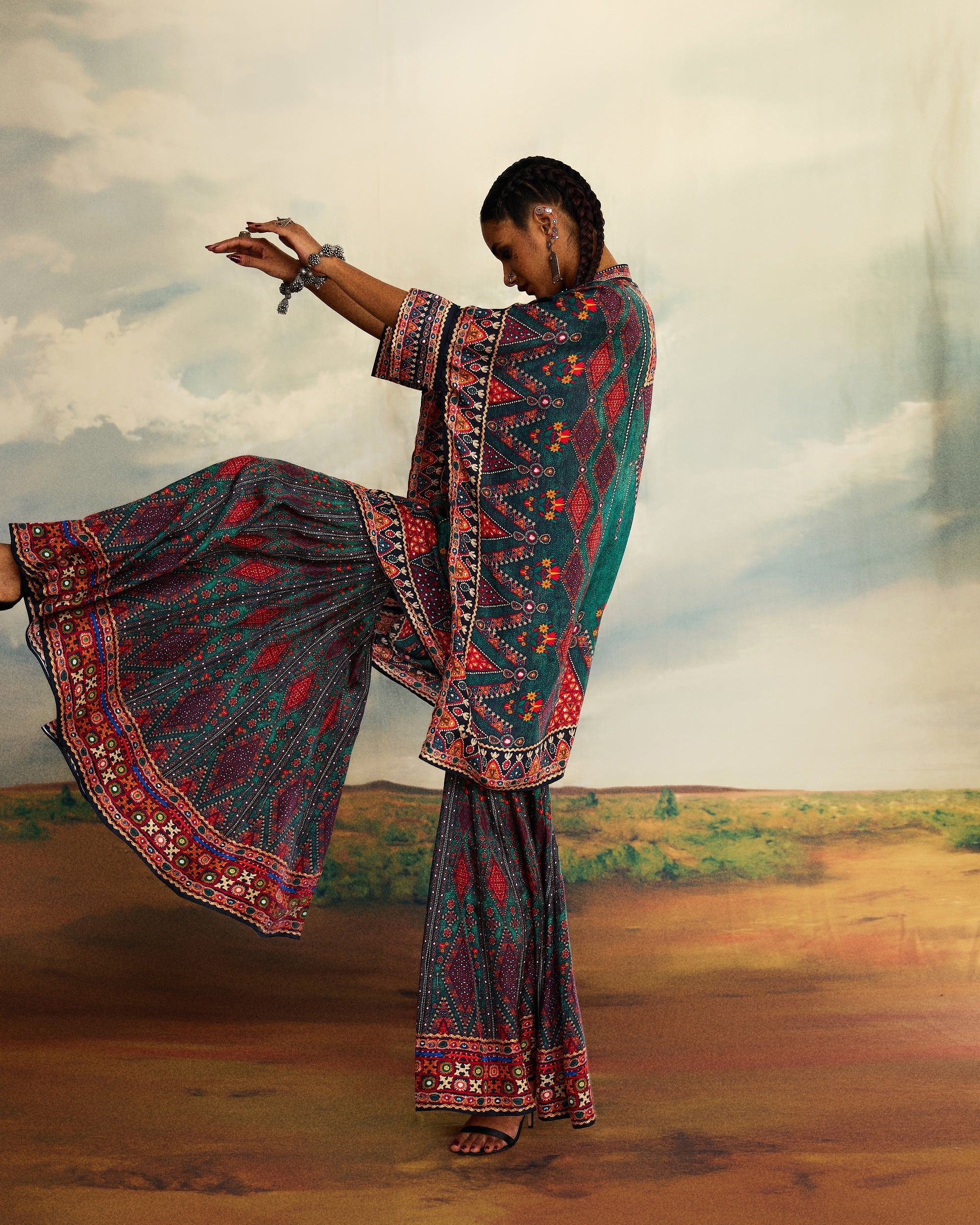 Kutch : Chanel 36"/Sharara - Teal