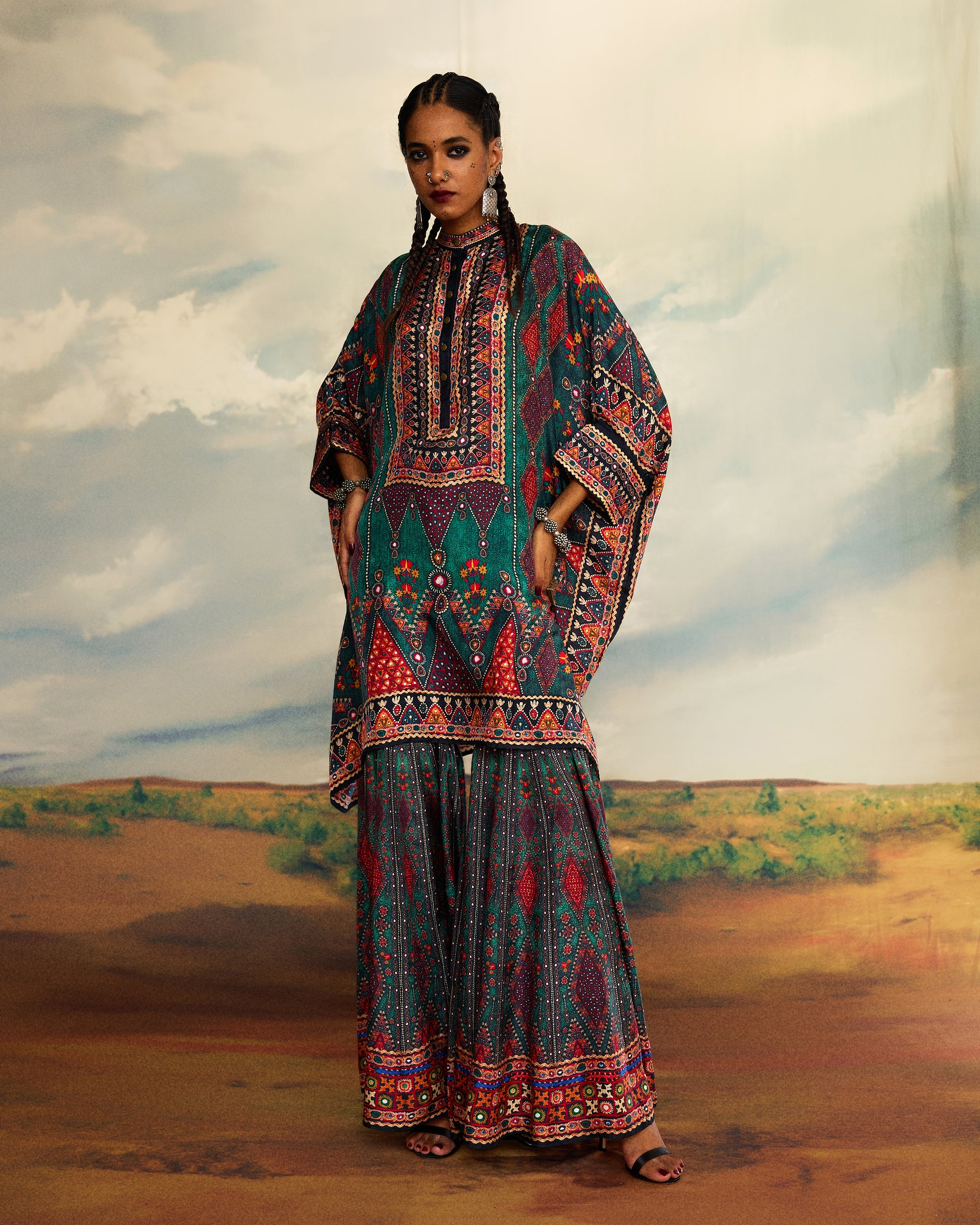 Kutch : Chanel 36"/Sharara - Teal