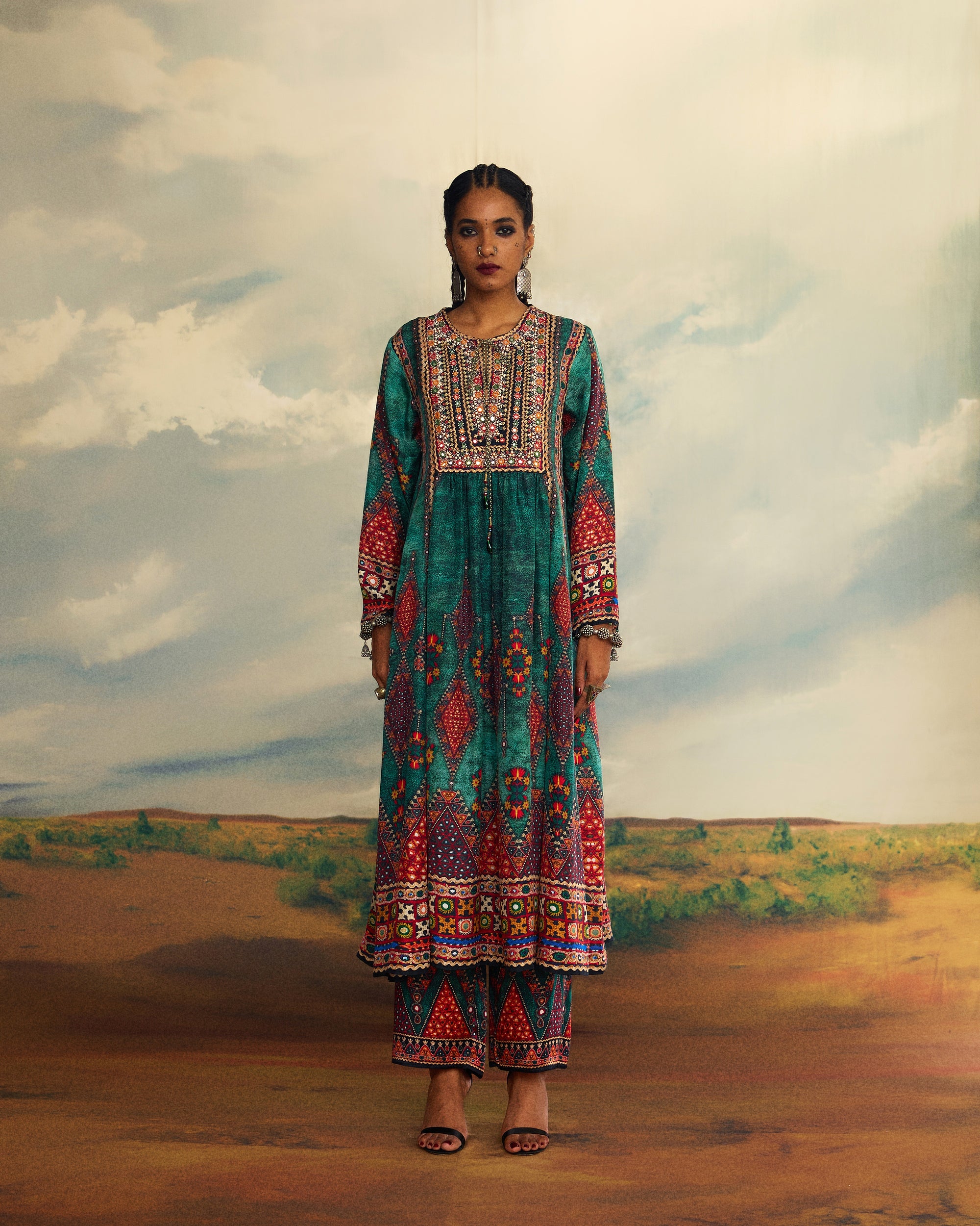 Kutch : Anisha - Teal