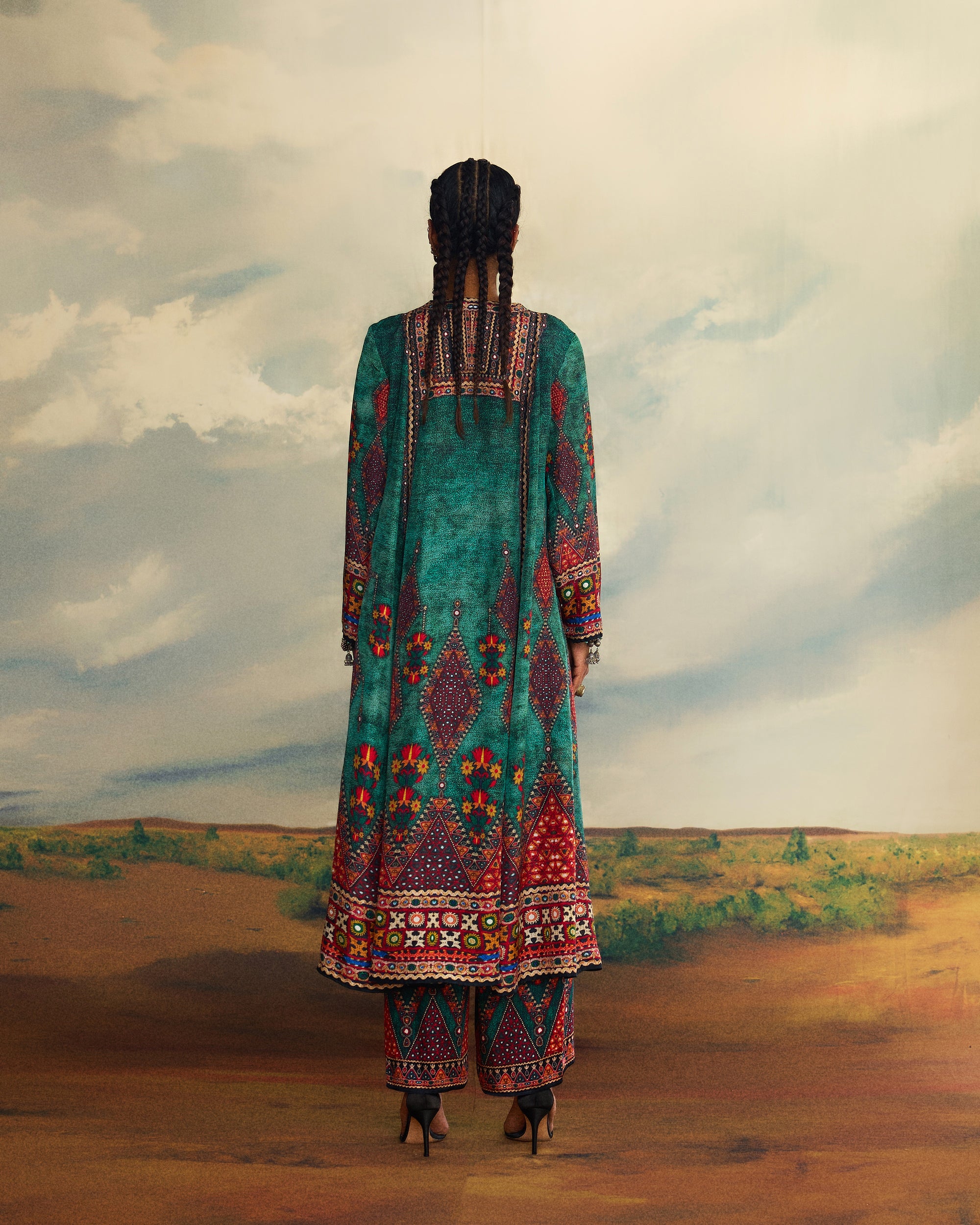 Kutch : Anisha - Teal