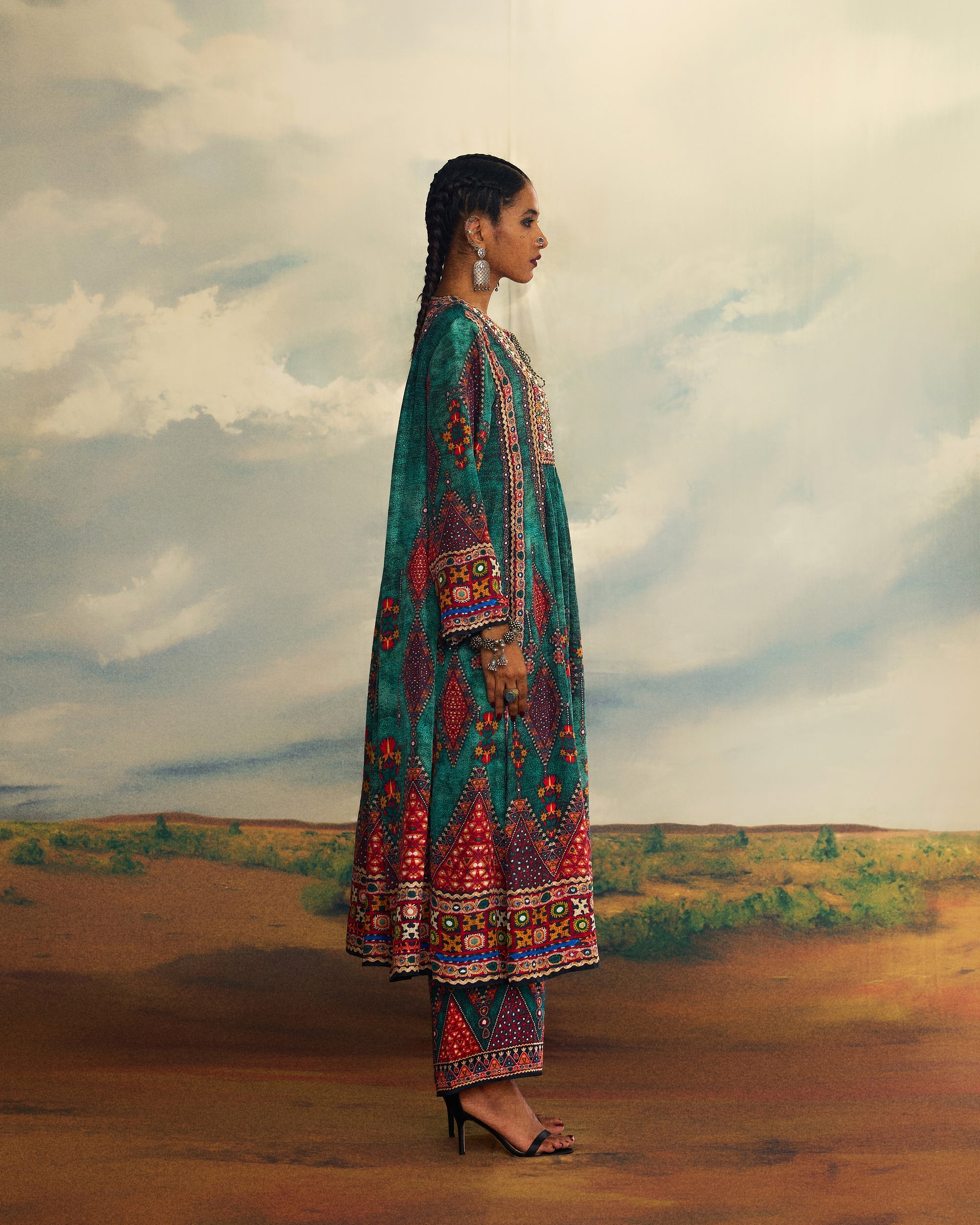 Kutch : Anisha - Teal