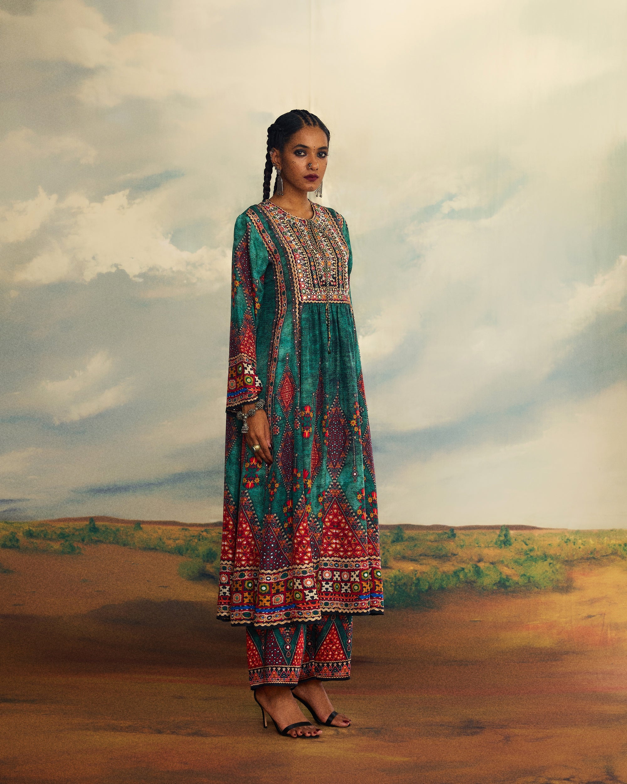 Kutch : Anisha - Teal