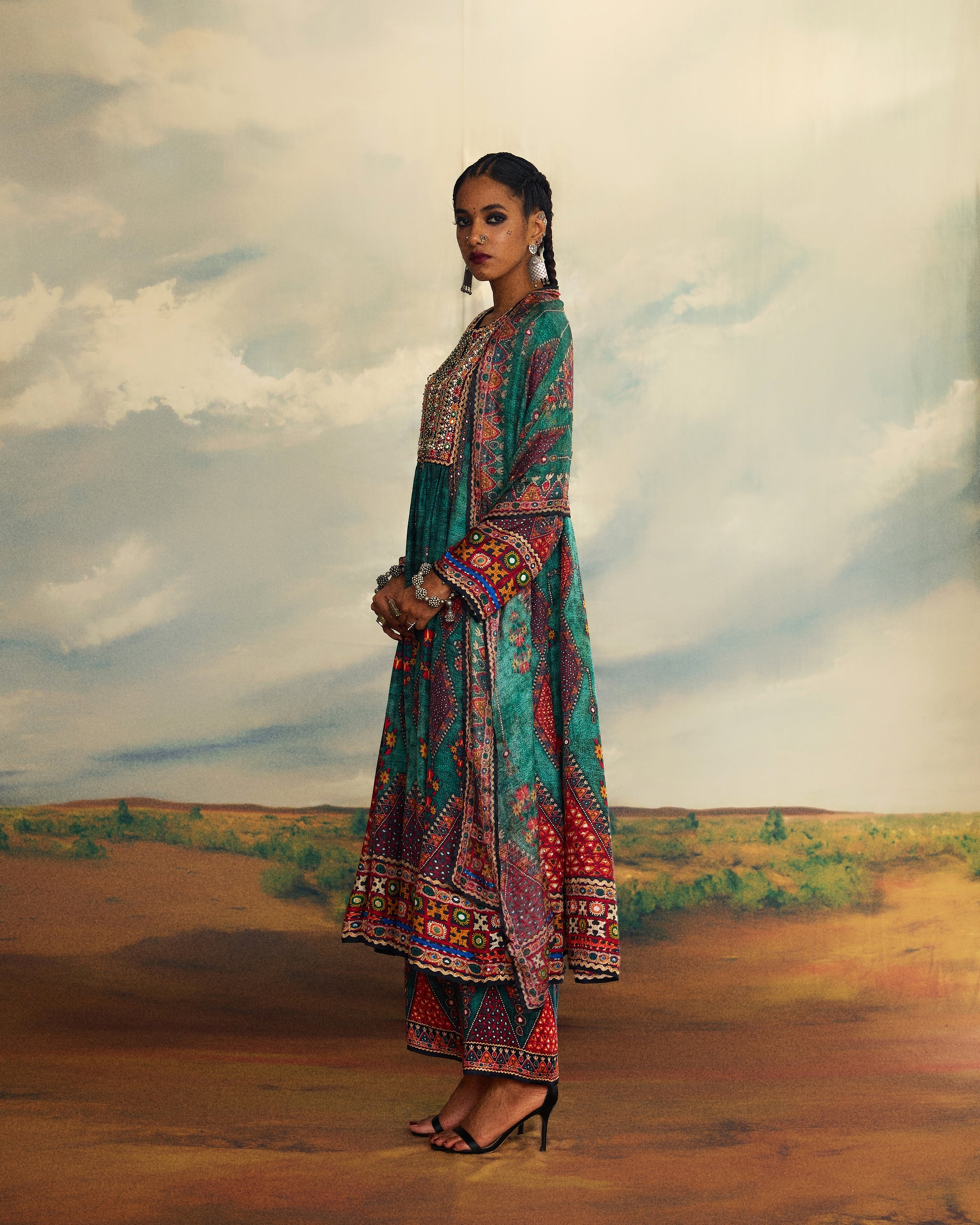 Kutch : Anisha - Teal
