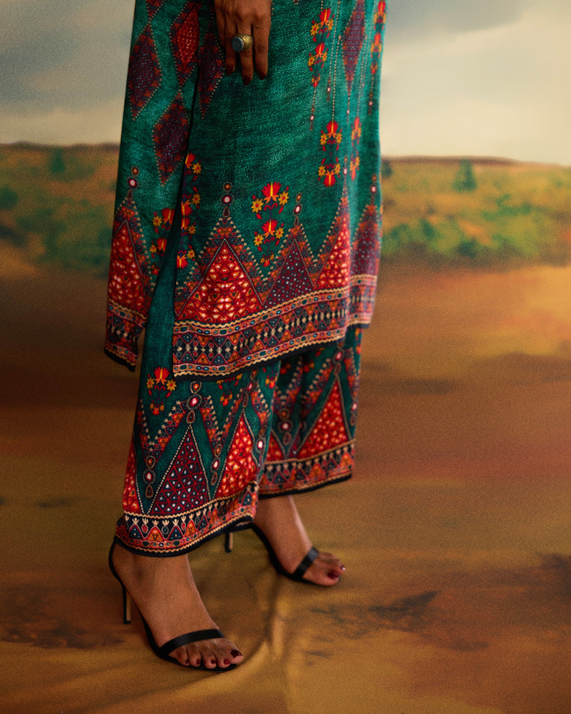 Kutch : Champa - Teal