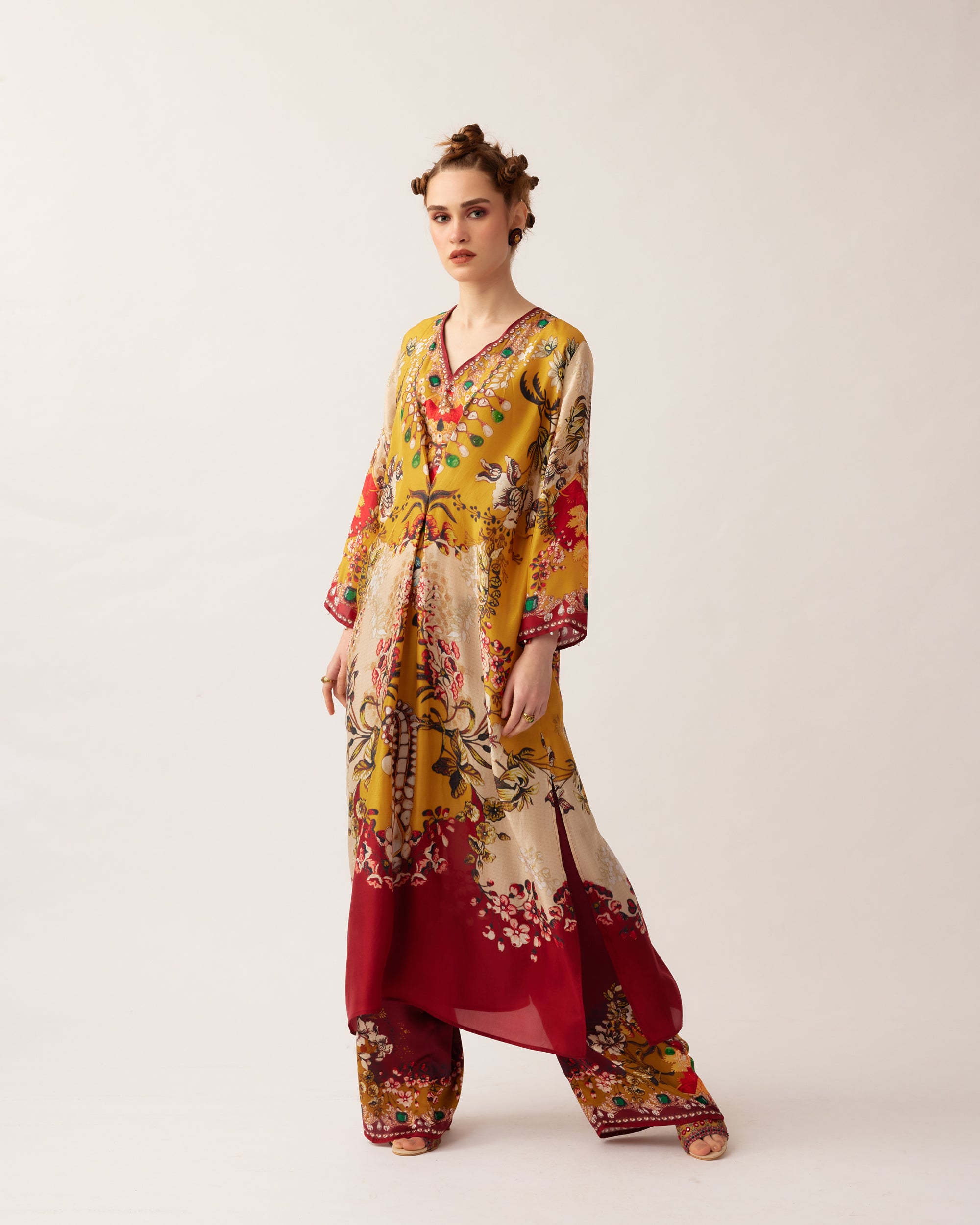 Nizam : Banno - Mustard/Red