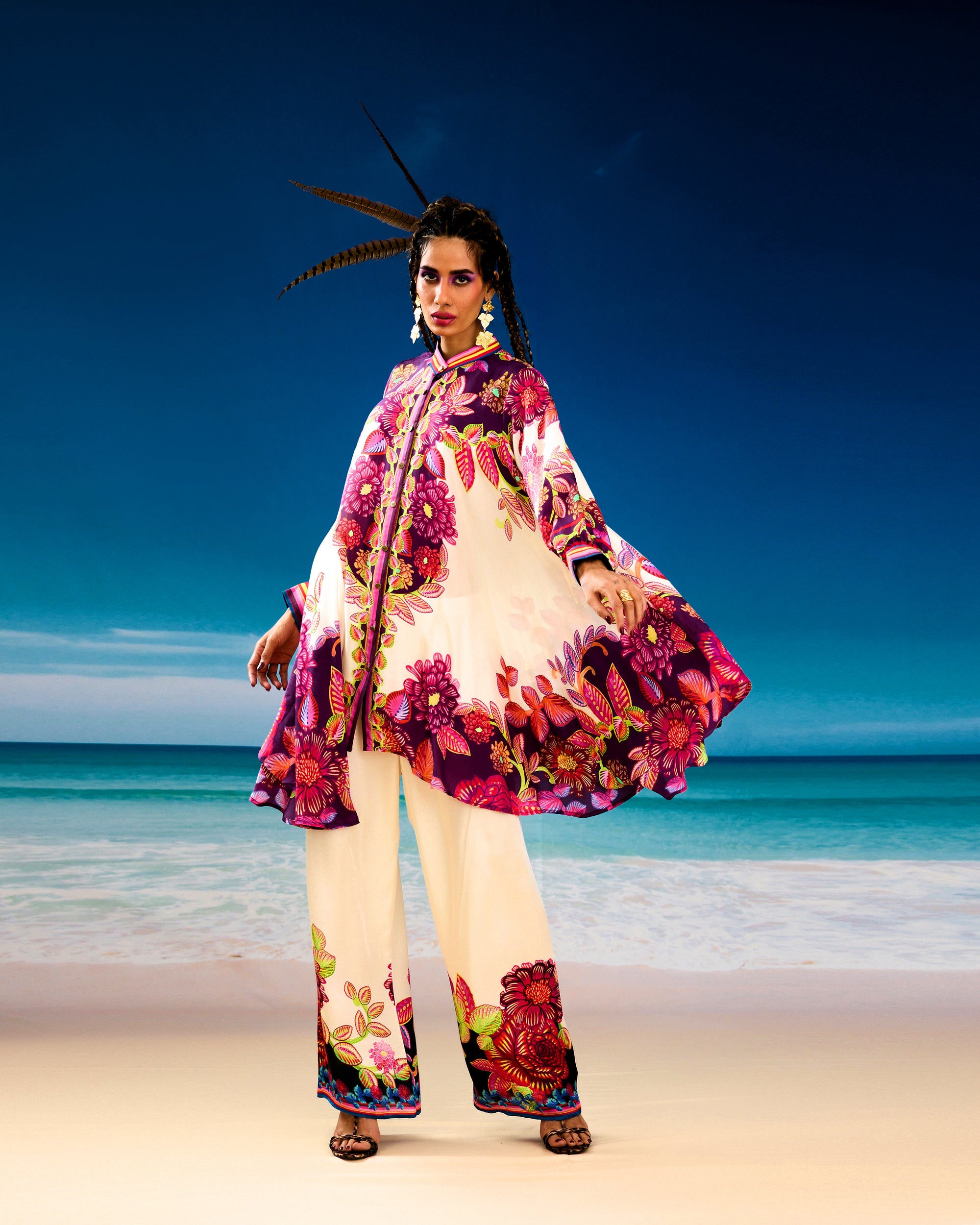 Jamaica : Nilofer - Ivory/Purple