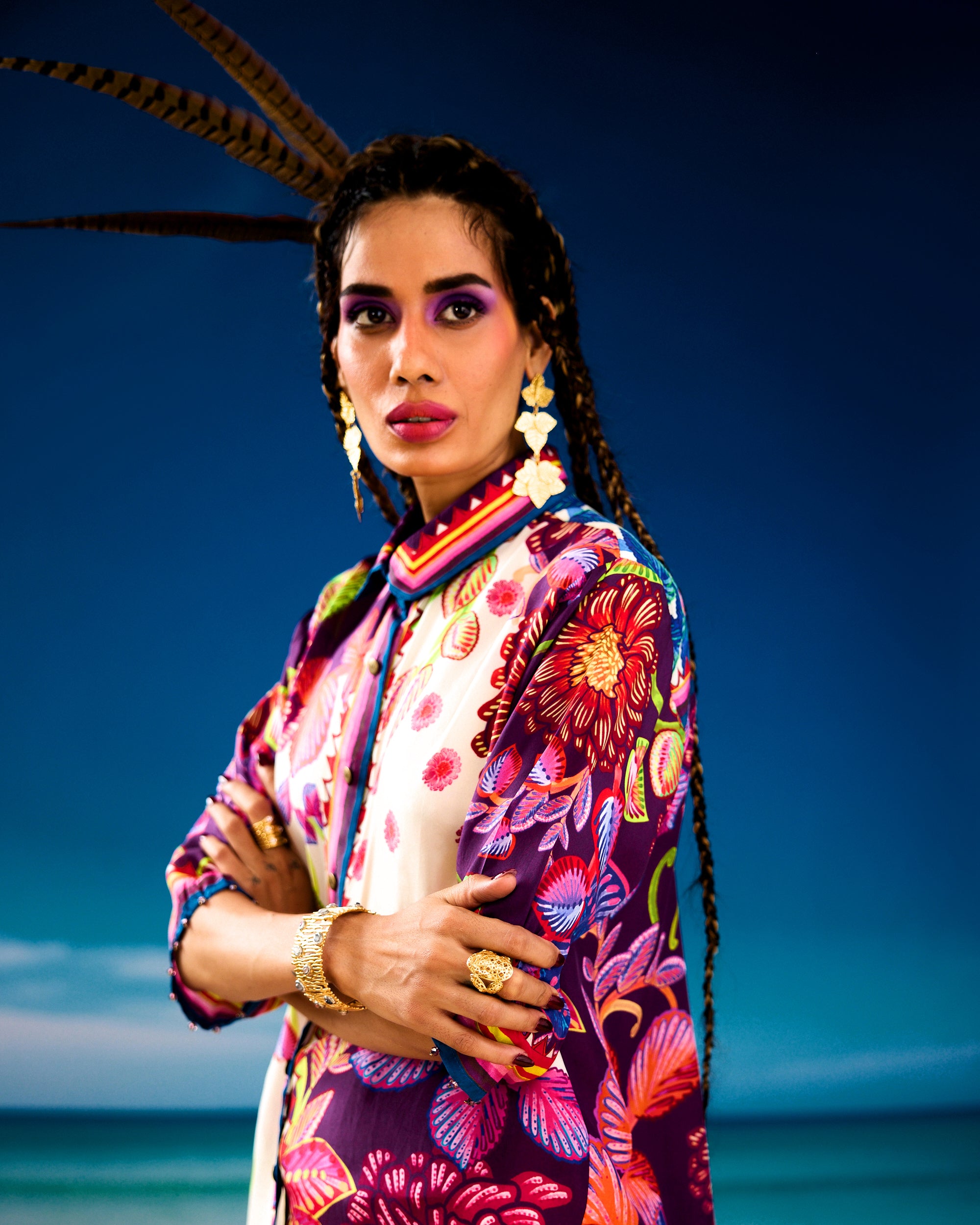 Jamaica : Maizah - Ivory/Purple