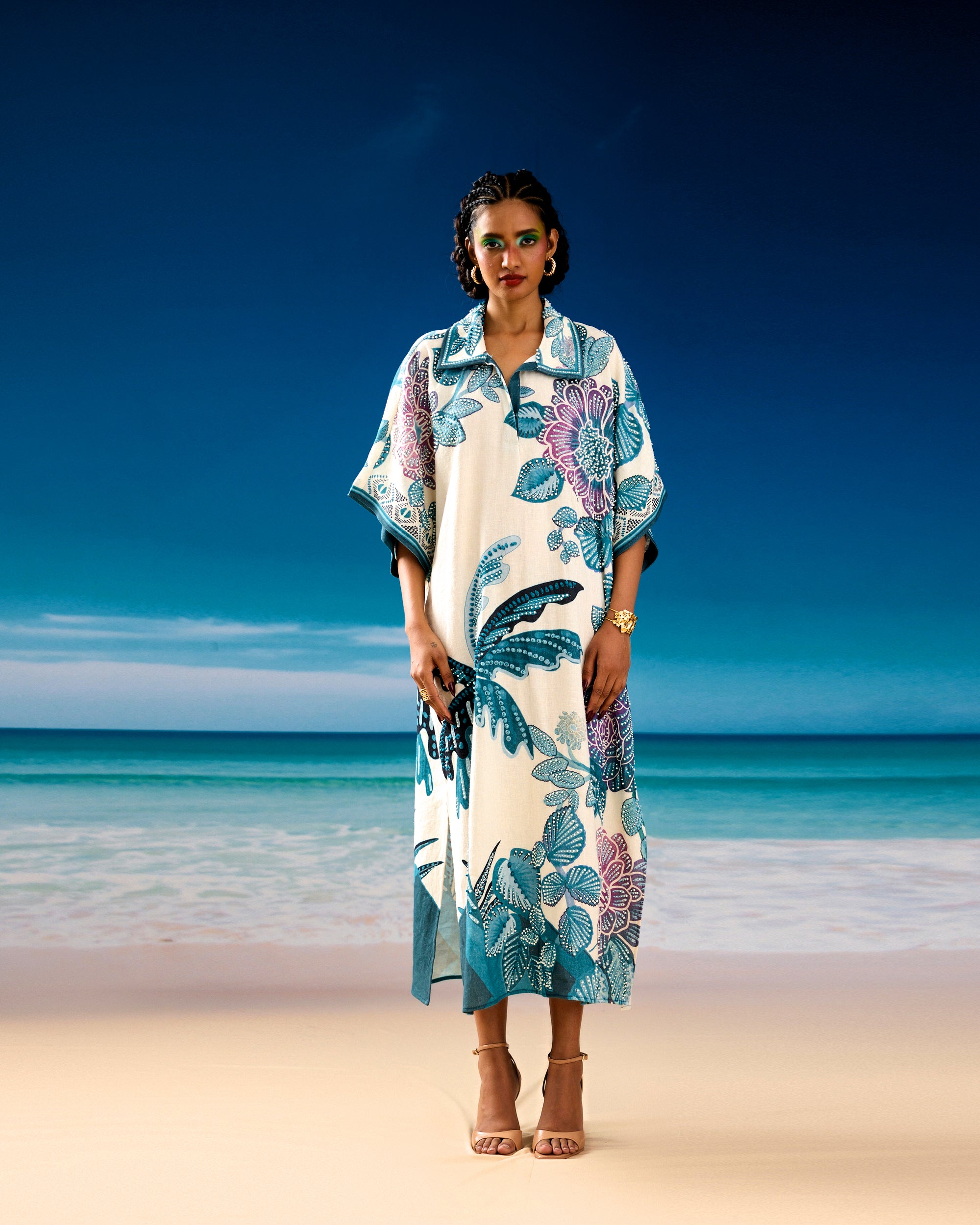 Jamaica : Brianna - Ivory/Blue
