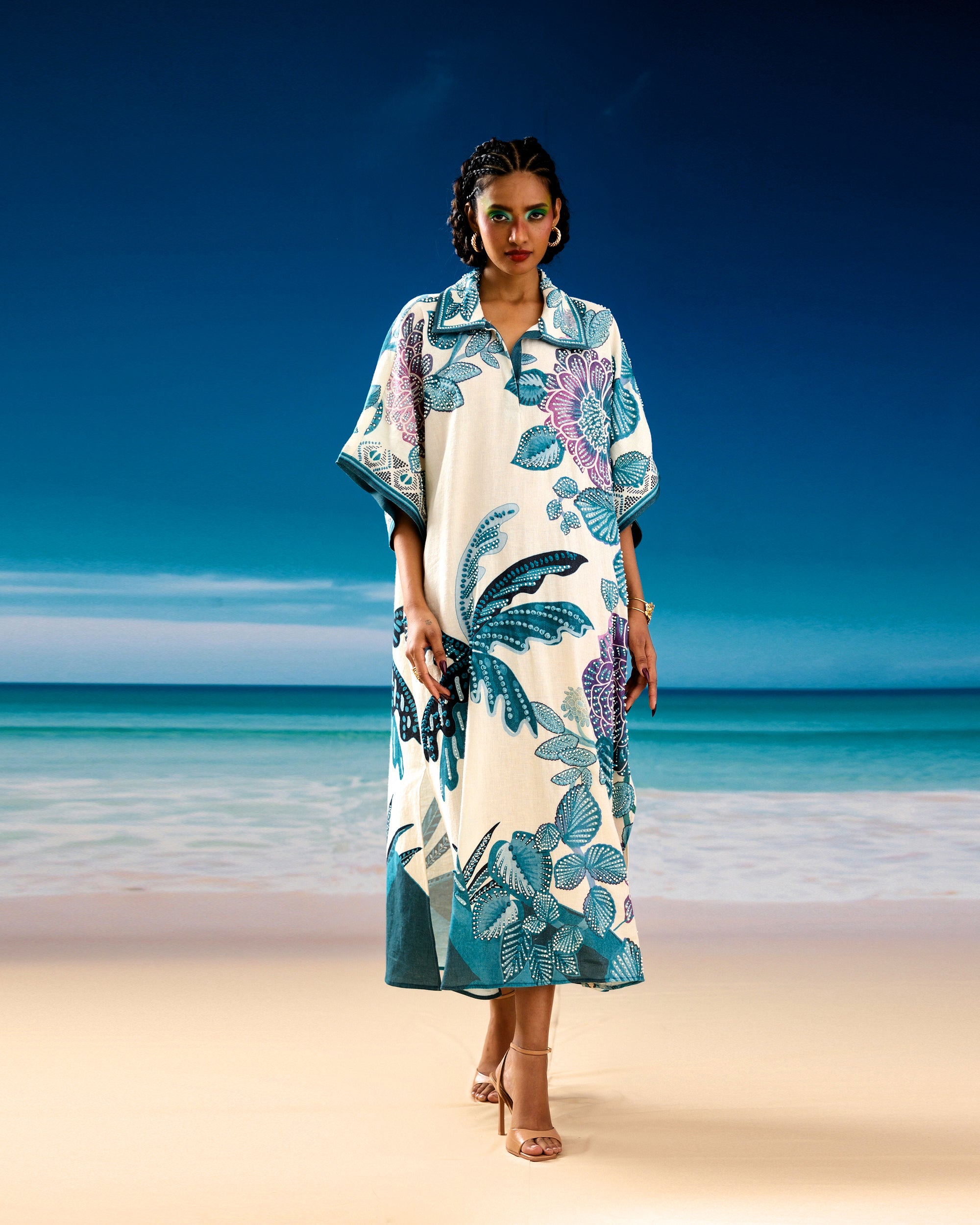 Jamaica : Brianna - Ivory/Blue