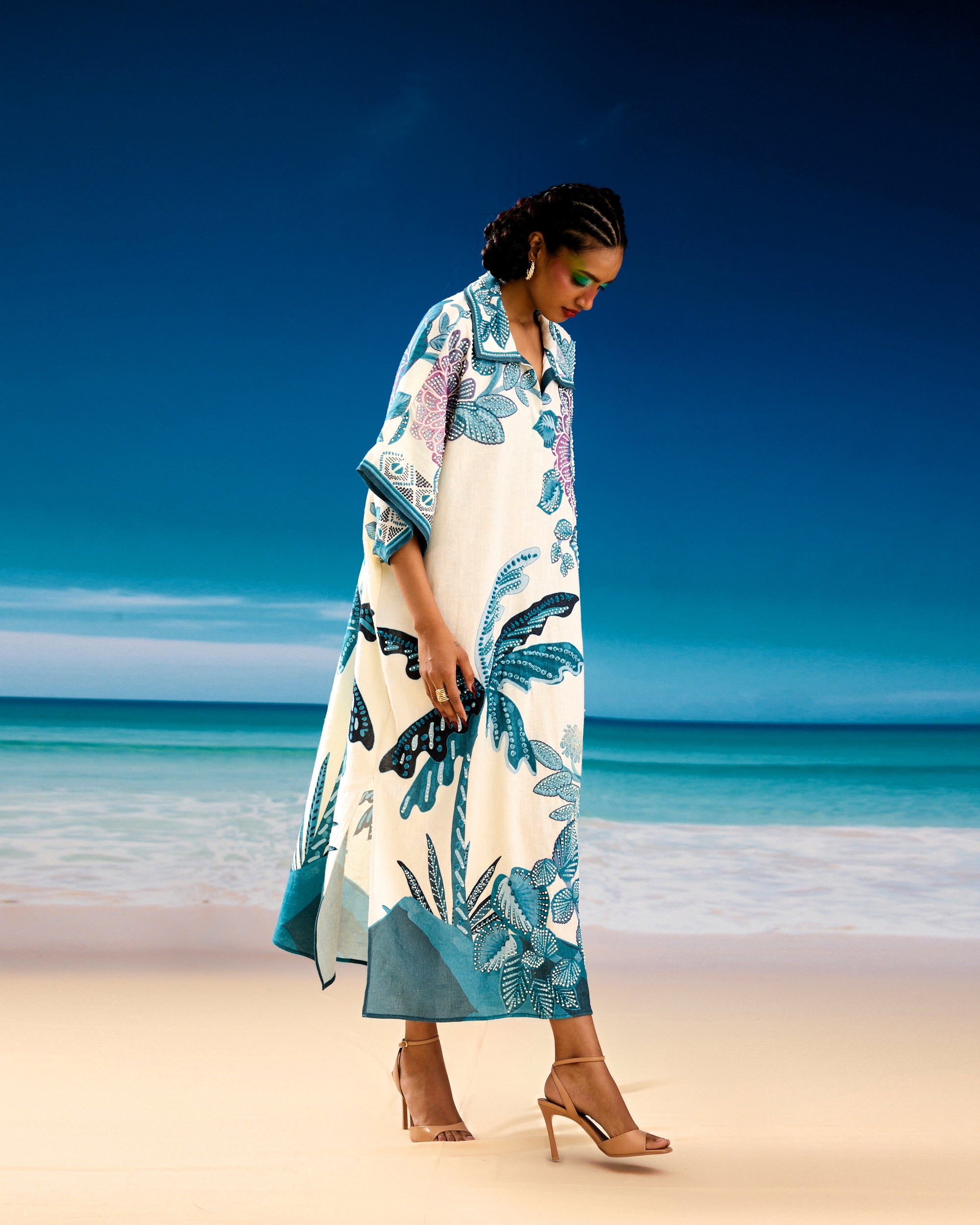 Jamaica : Brianna - Ivory/Blue