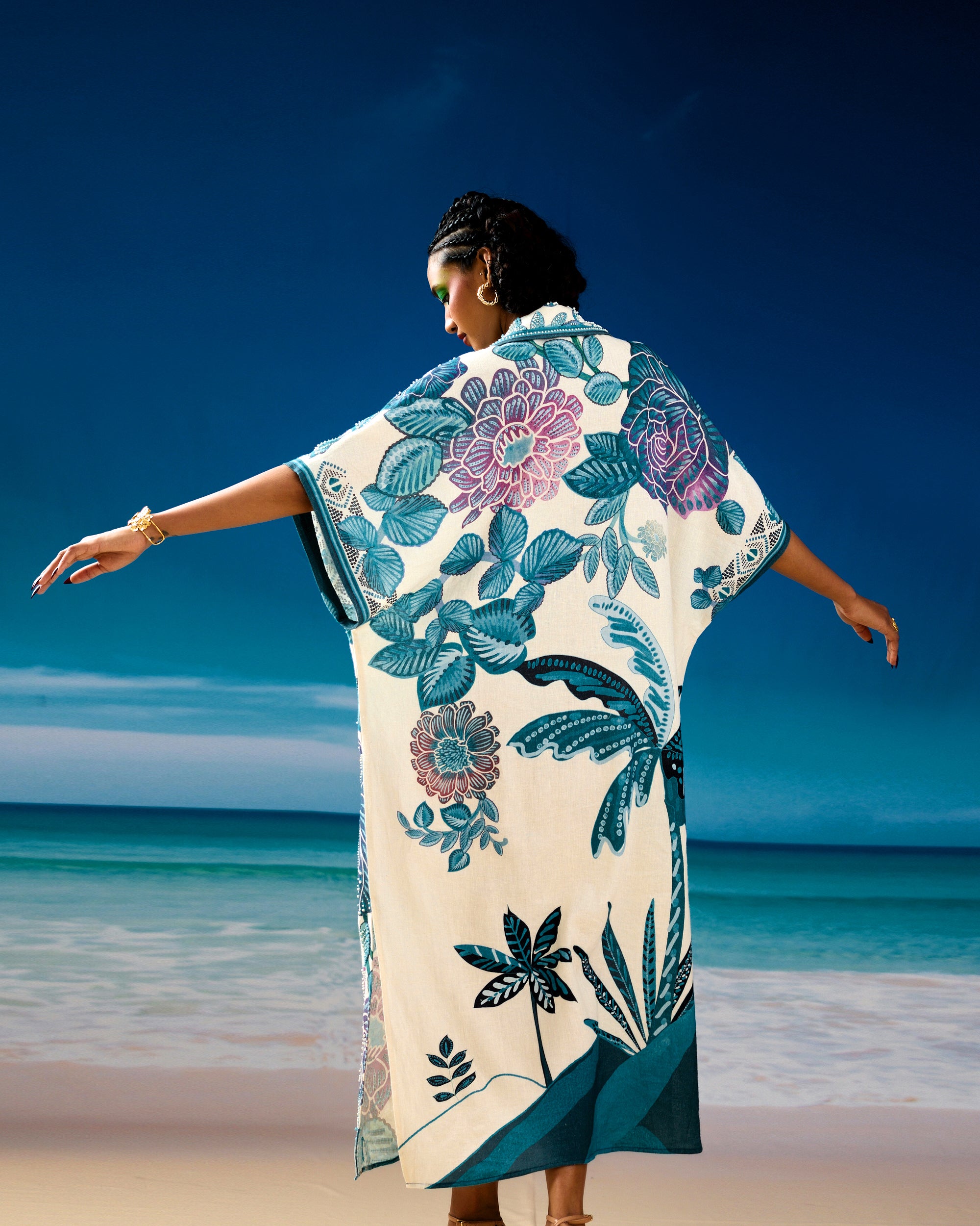 Jamaica : Brianna - Ivory/Blue