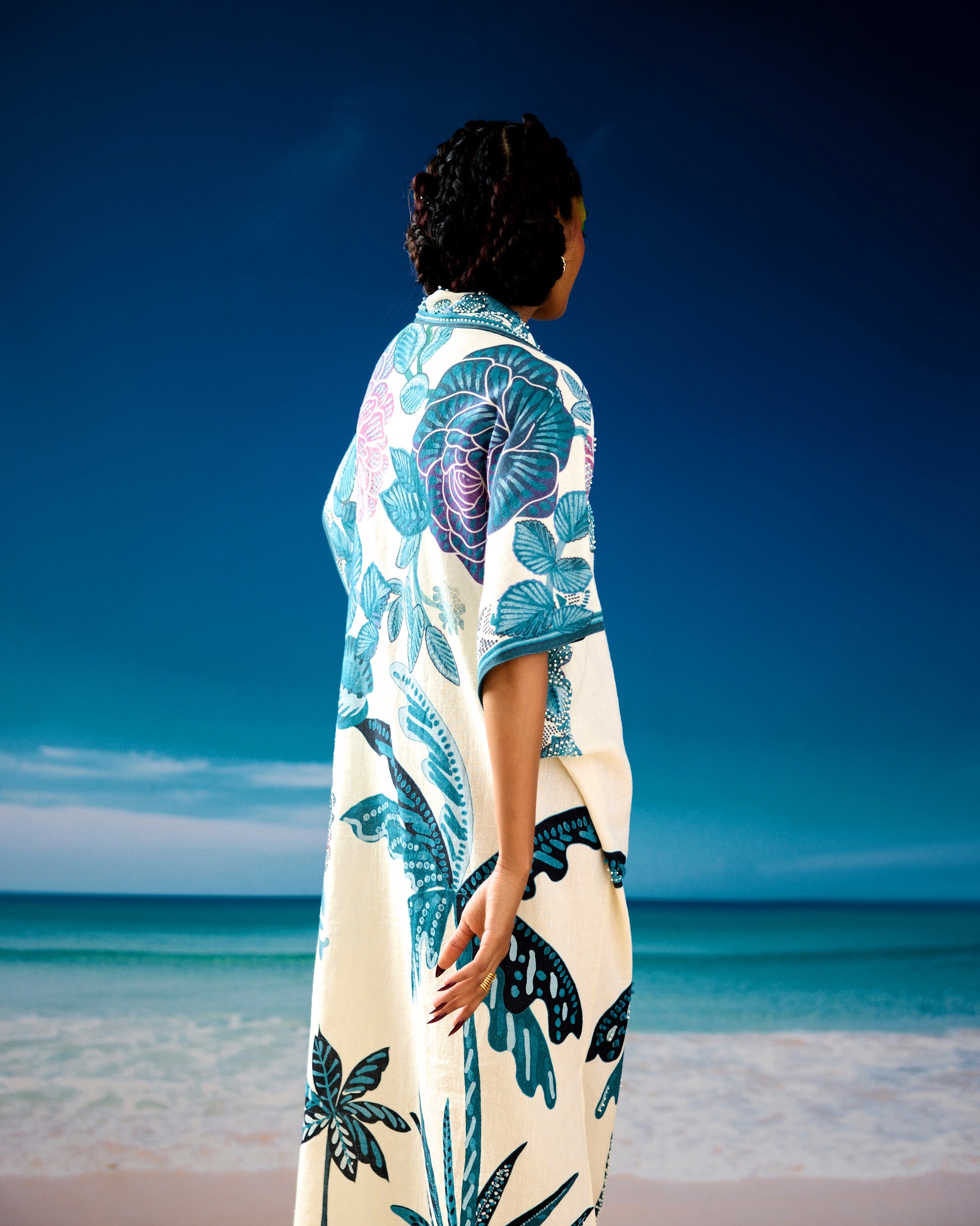 Jamaica : Brianna - Ivory/Blue