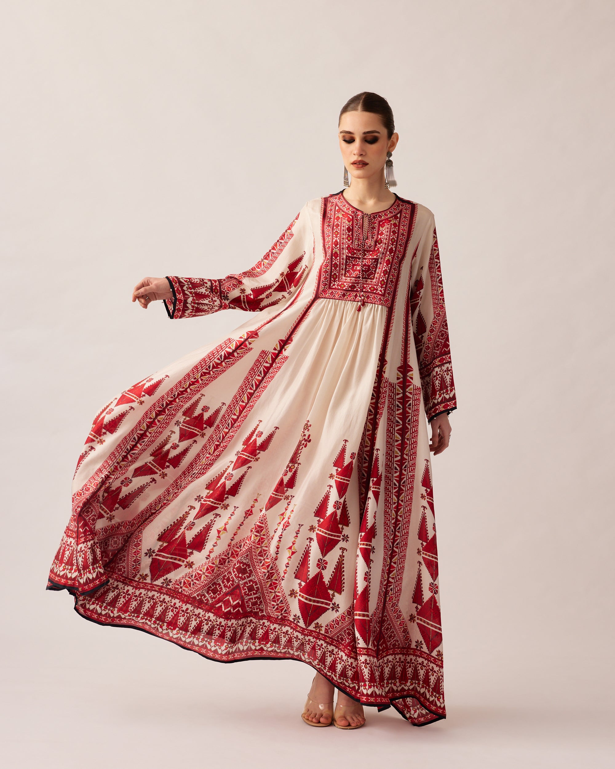 Bukhara : Anisha - Ivory/Red