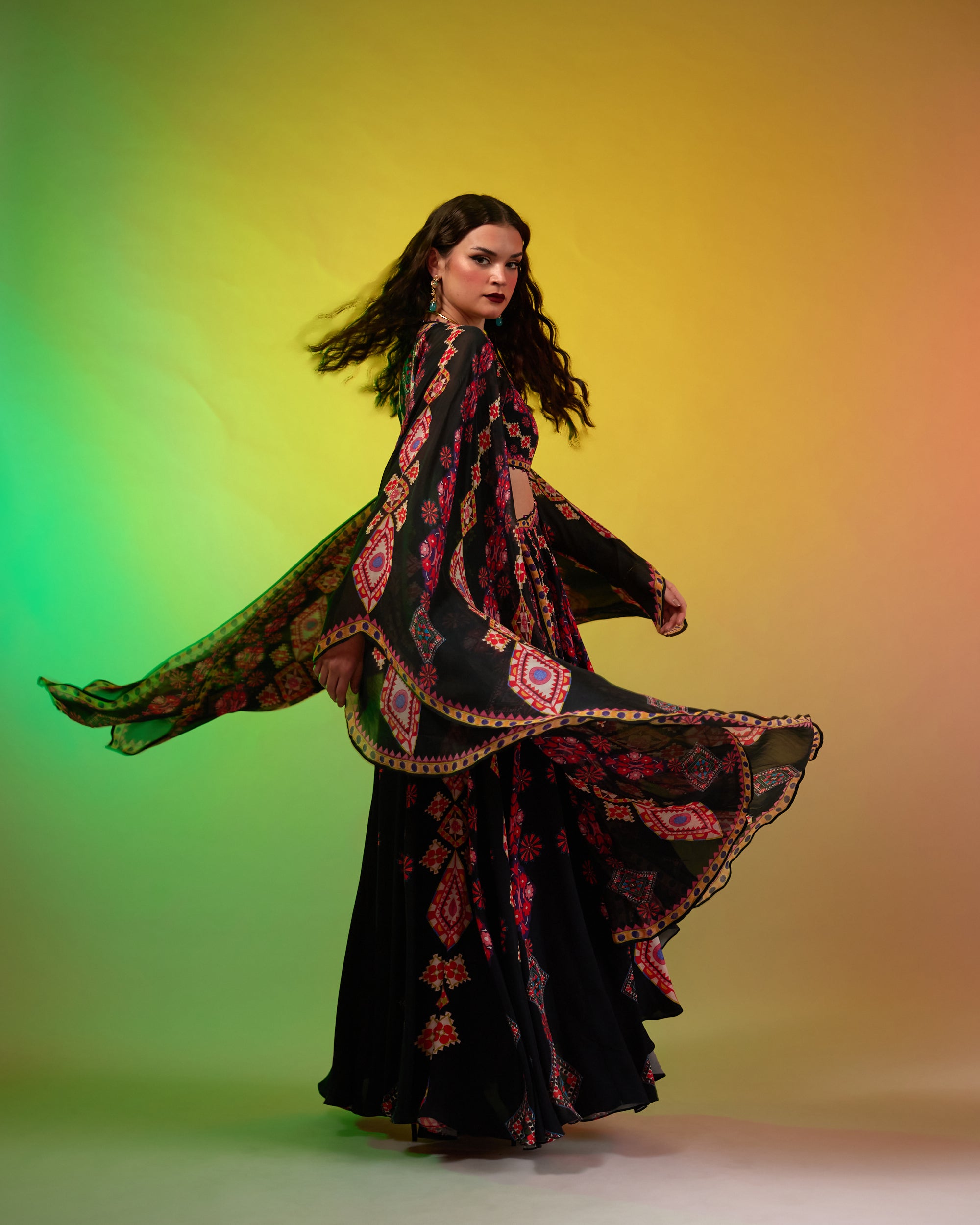 Sicily : Aurora - Black/Multi