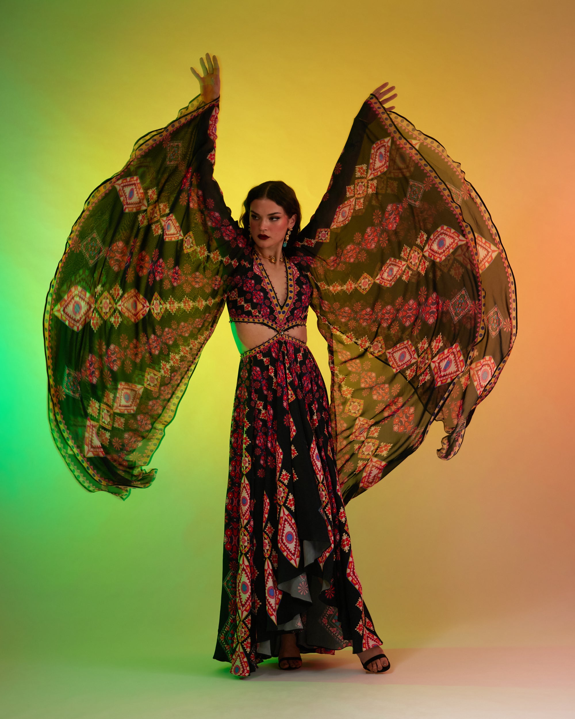 Sicily : Aurora - Black/Multi