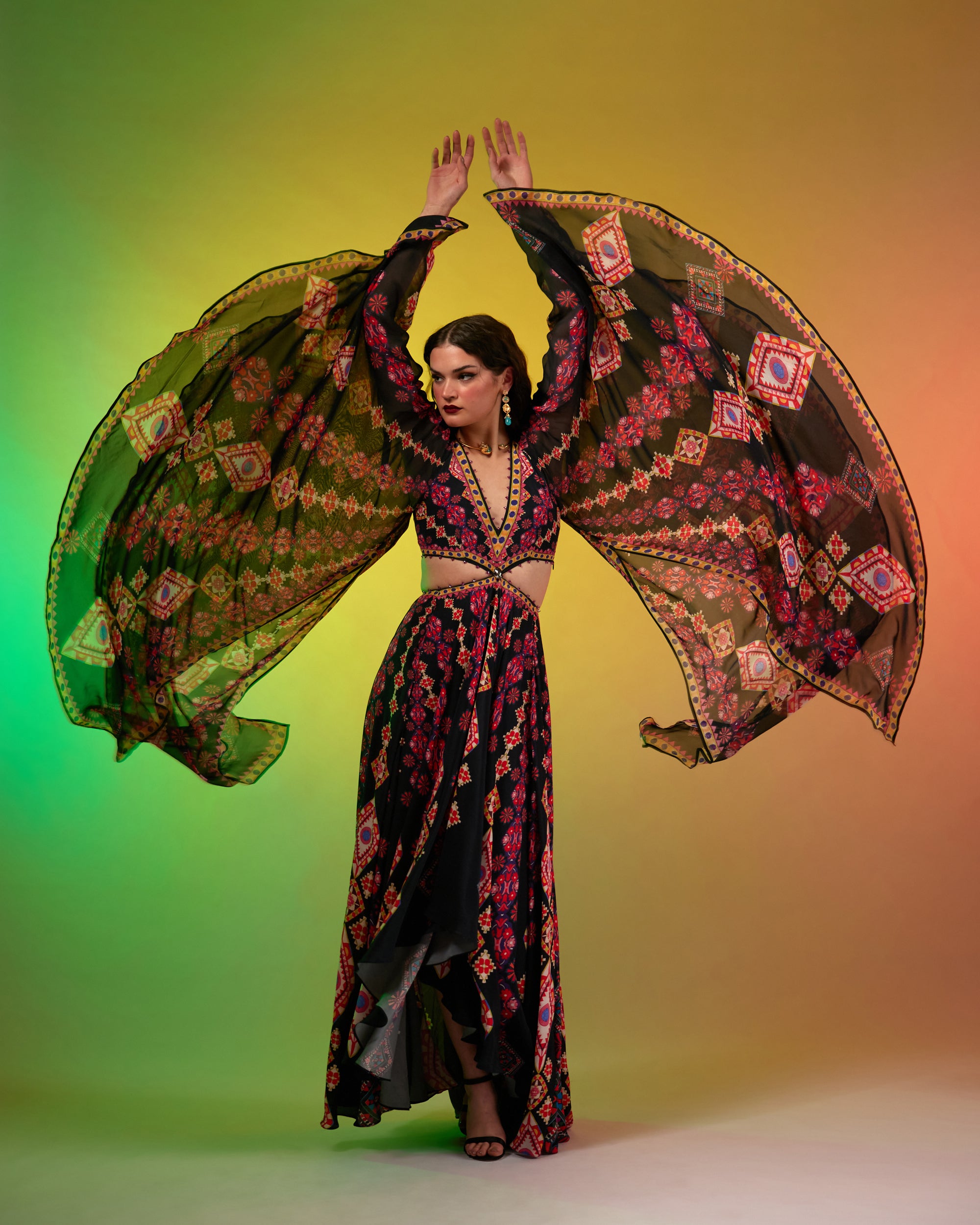 Sicily : Aurora - Black/Multi