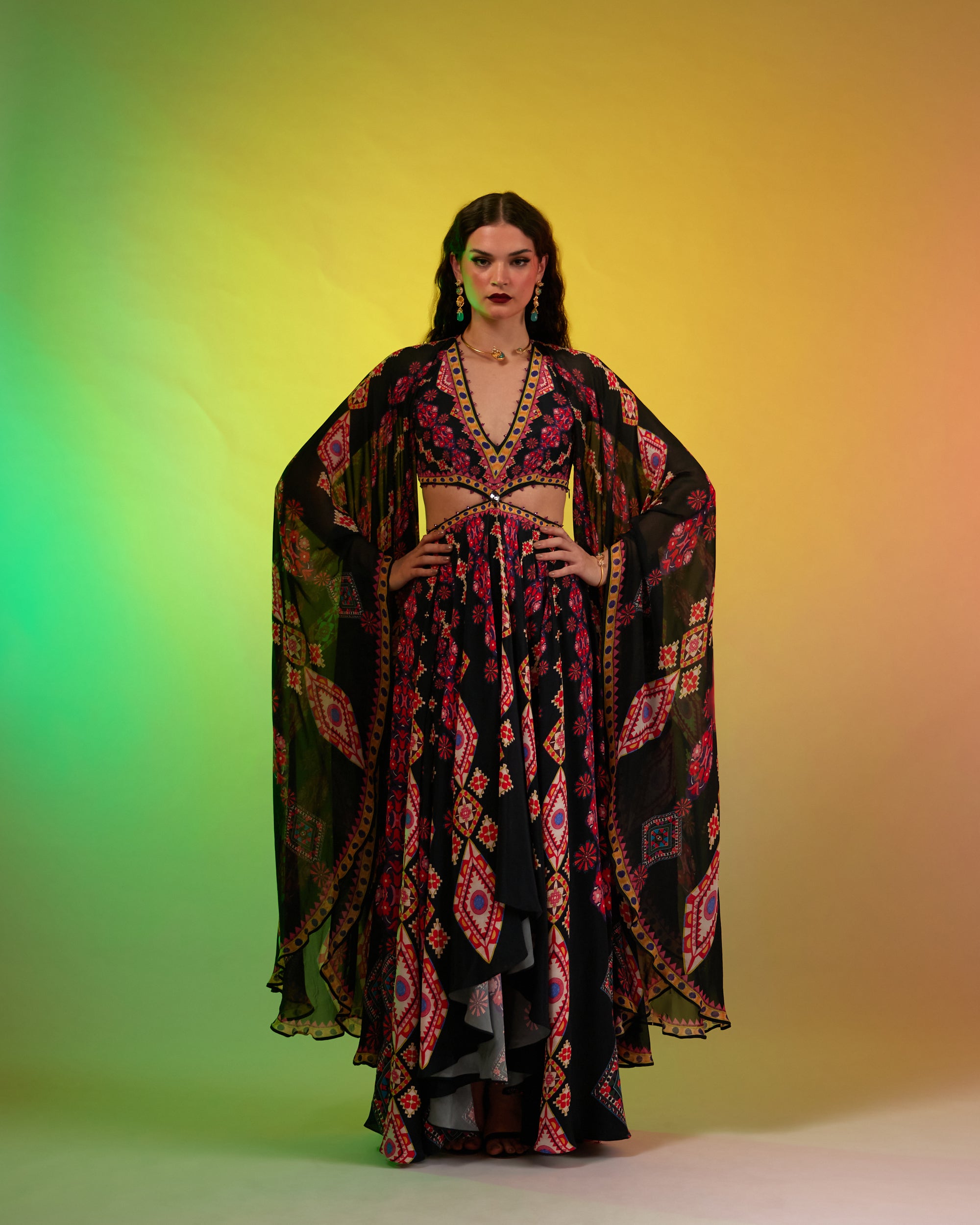 Sicily : Aurora - Black/Multi