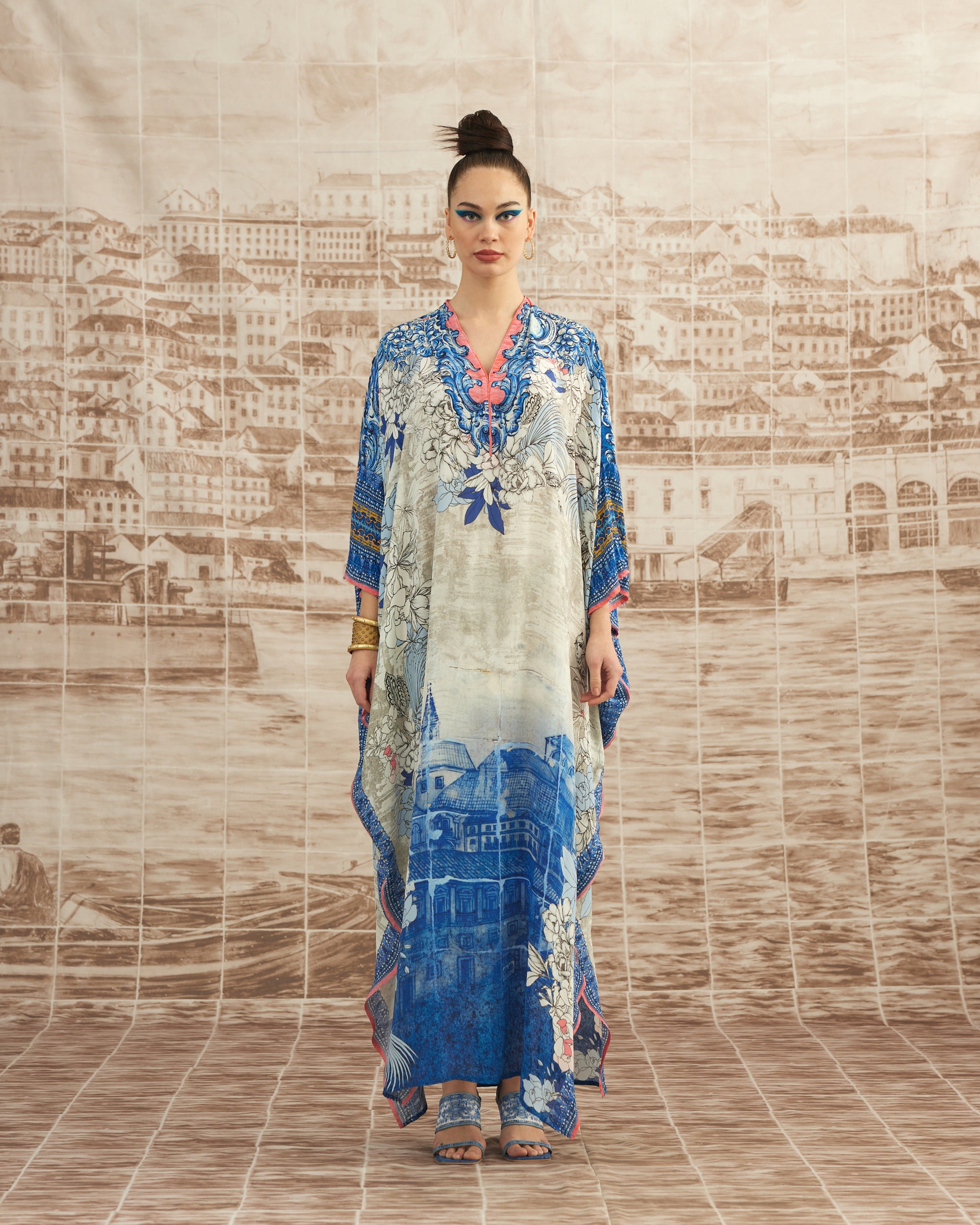 Love in Portofino (Portofino) : Elenor - Blue/Coral