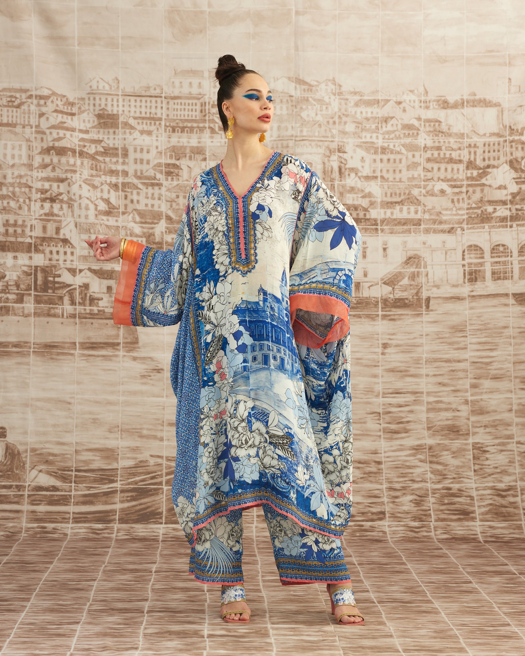 Love in Portofino (Portofino) : Olivia - Blue/Coral