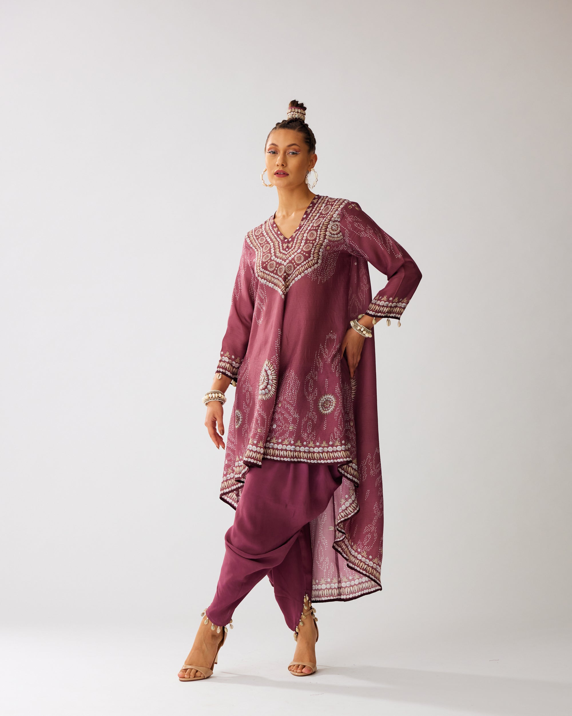 Zohra : Aarvi/Salwar - Vintage Rose