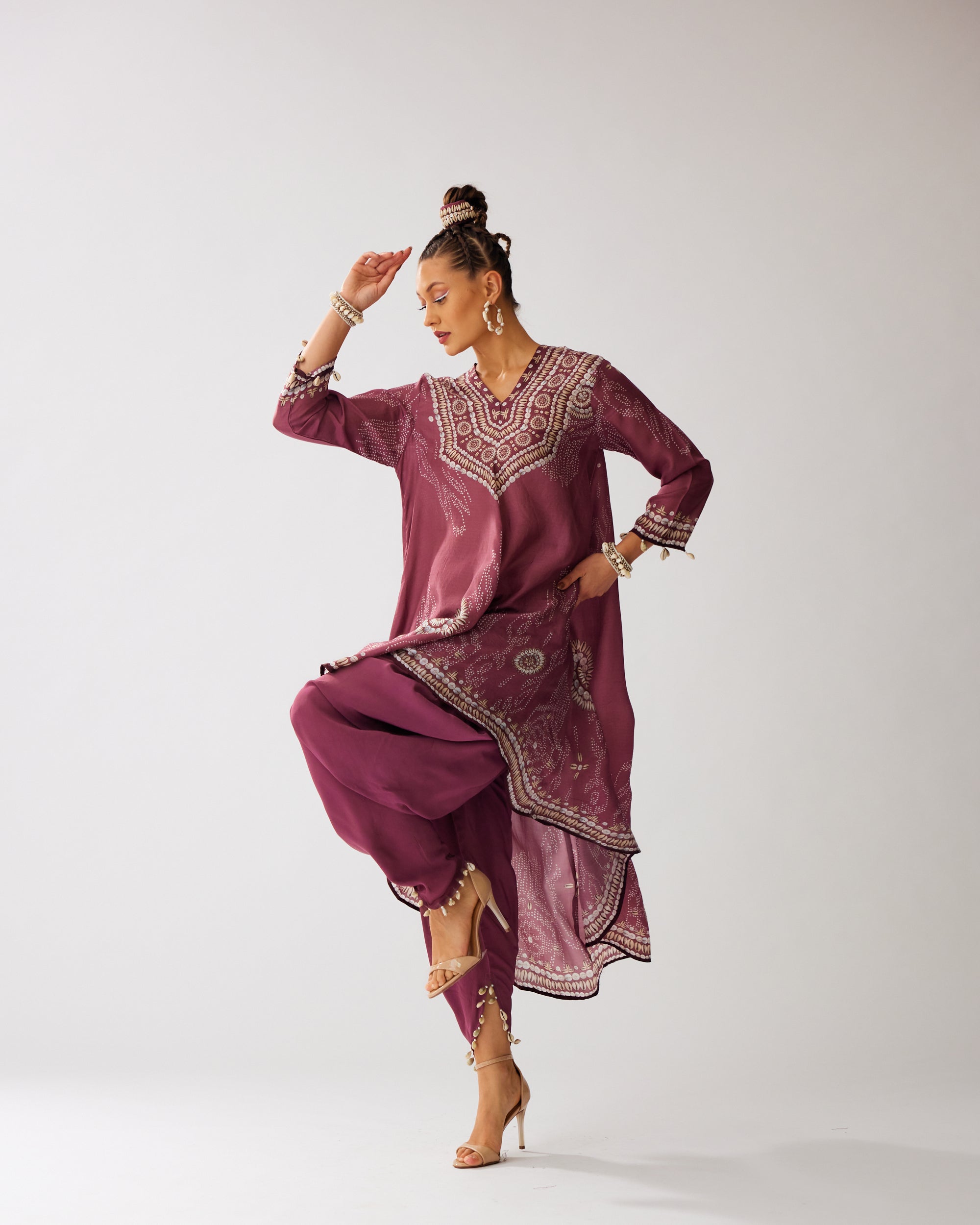 Zohra : Aarvi/Salwar - Vintage Rose
