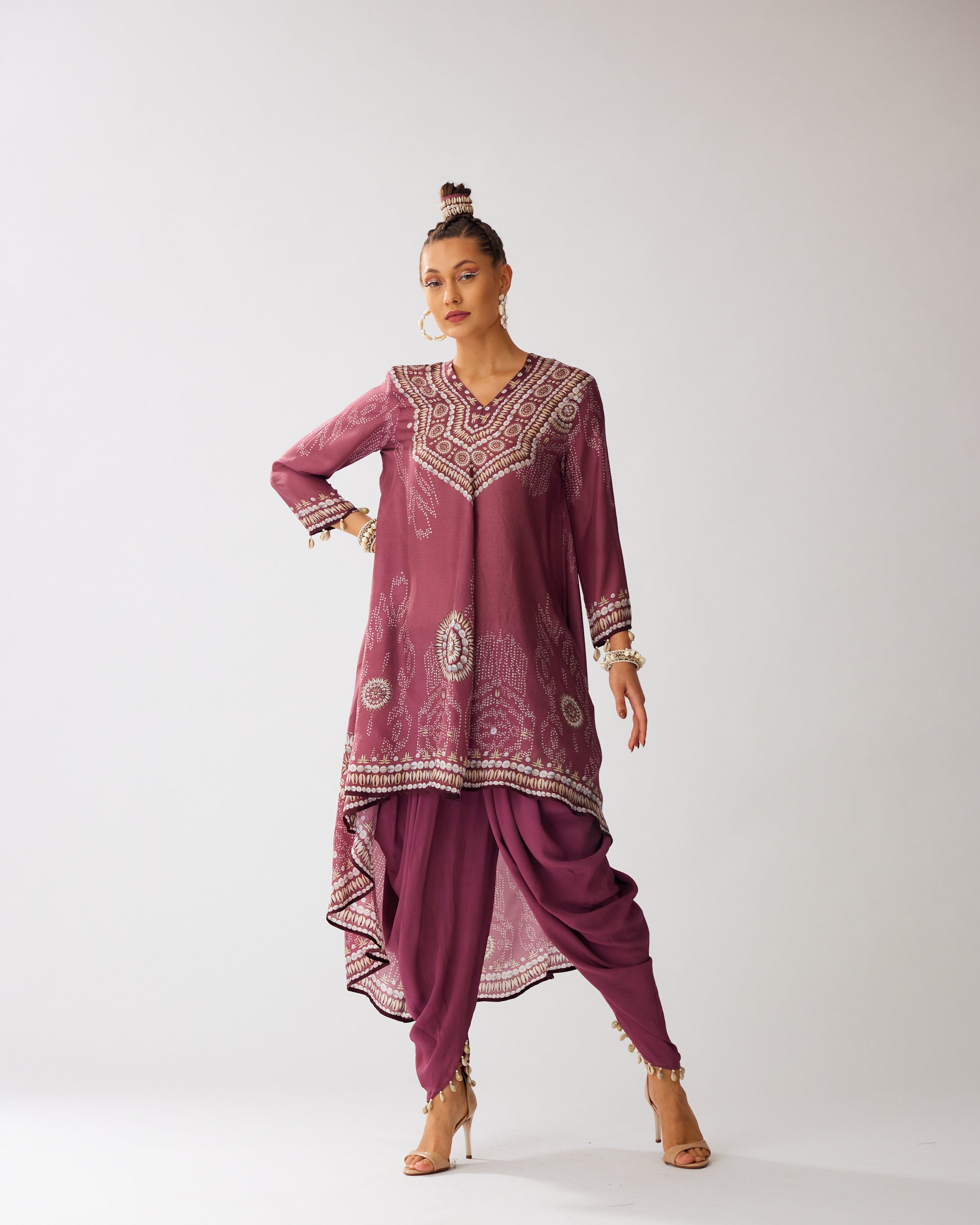 Zohra : Aarvi/Salwar - Vintage Rose