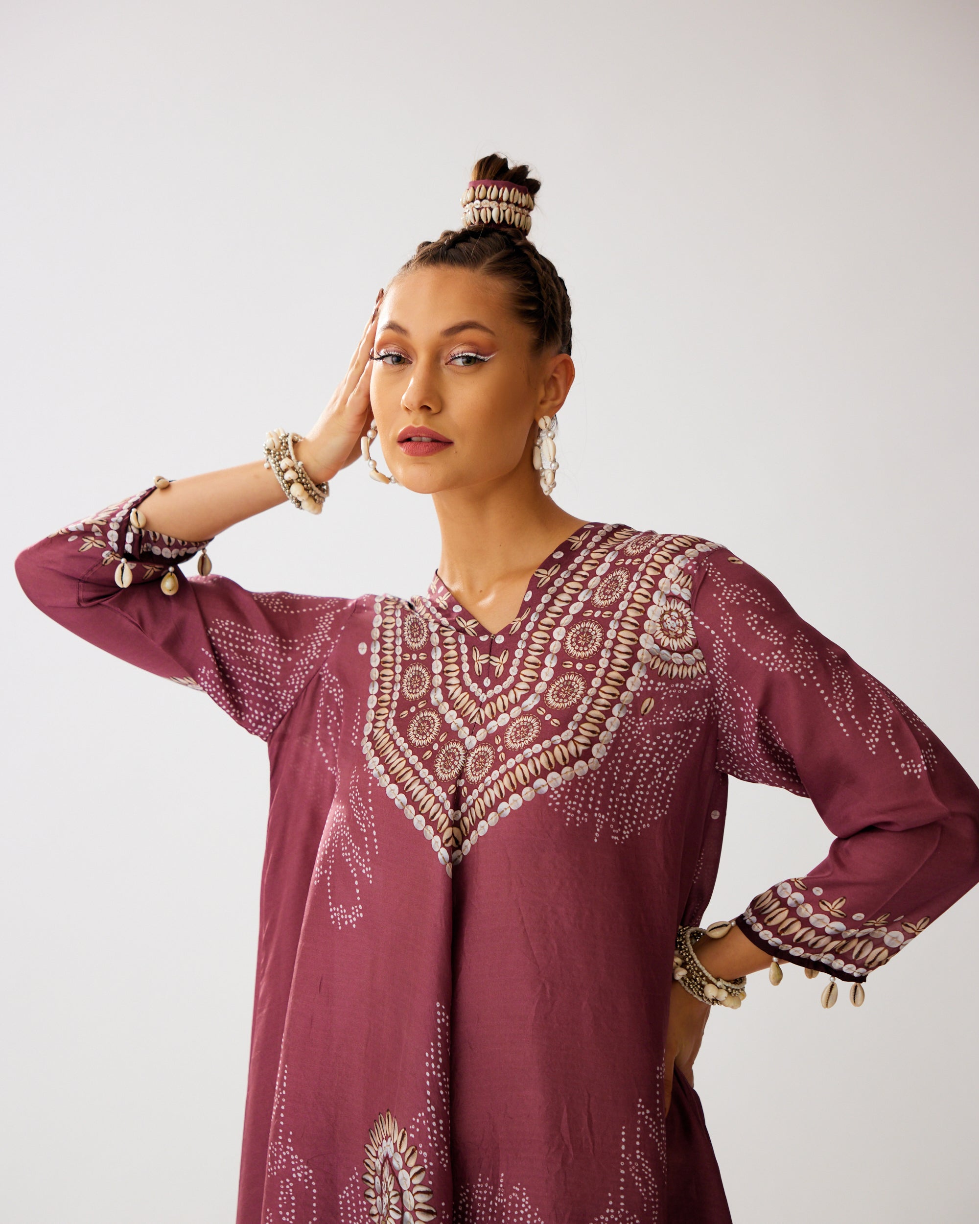 Zohra : Aarvi/Salwar - Vintage Rose
