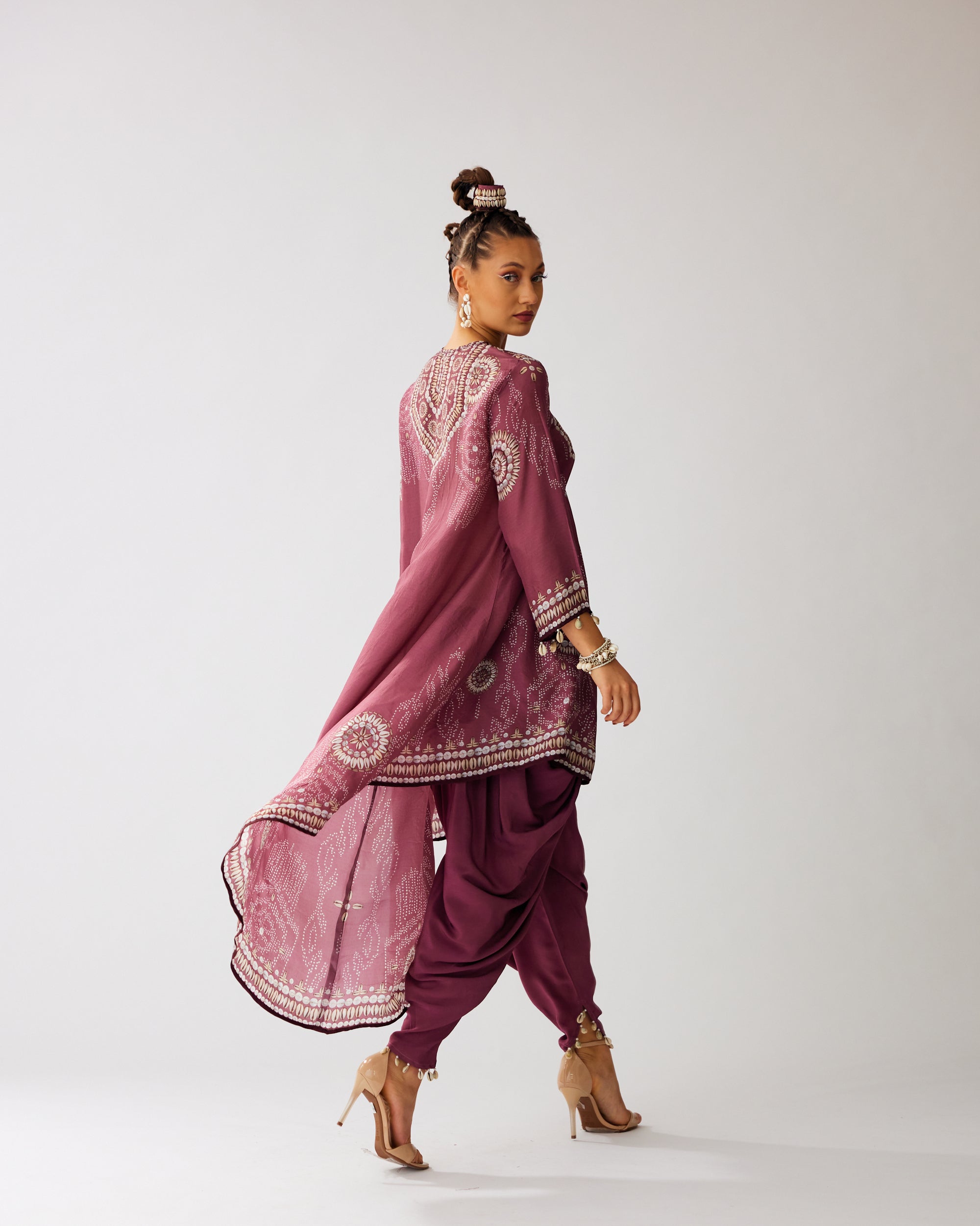 Zohra : Aarvi/Salwar - Vintage Rose