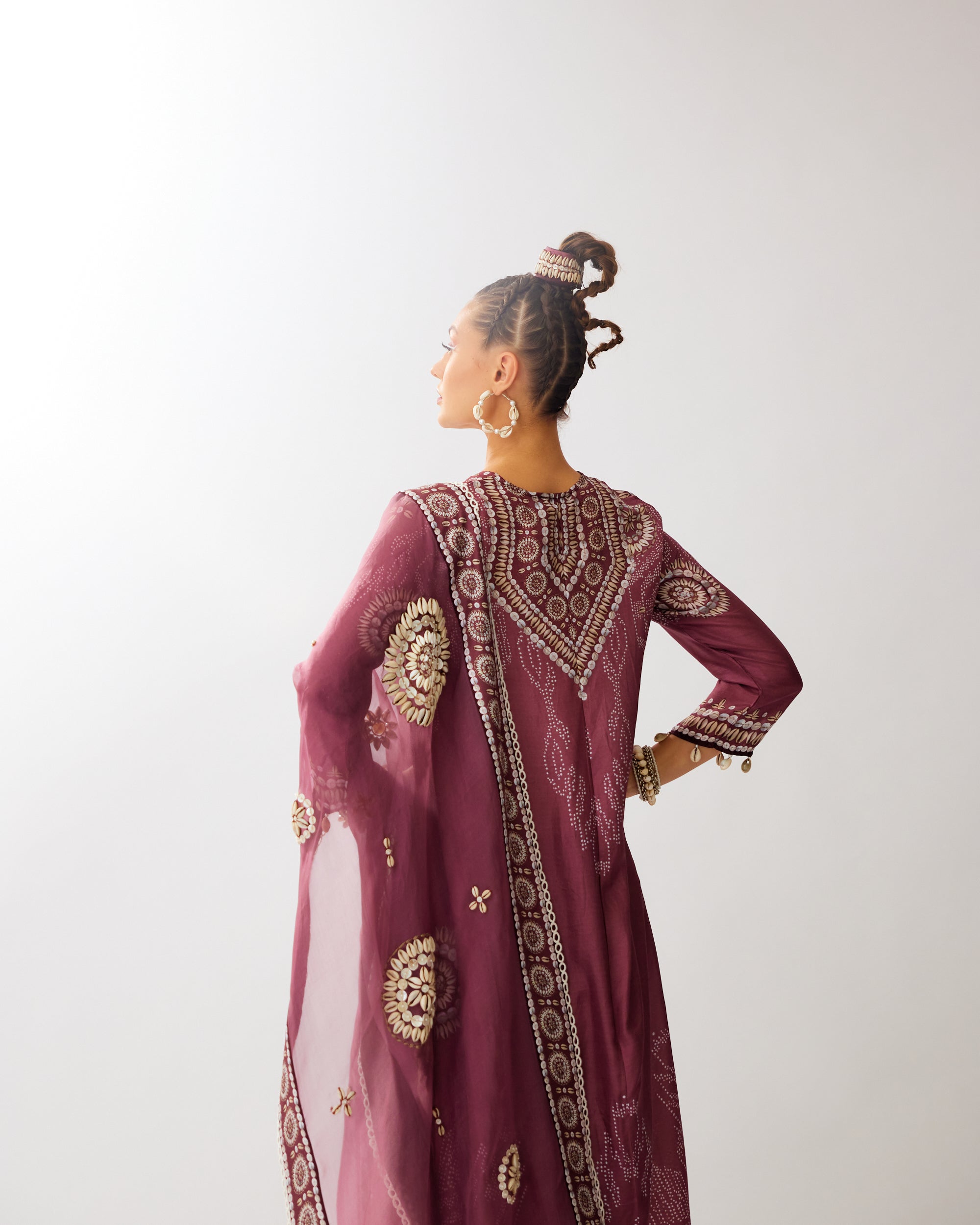 Zohra : Aarvi/Salwar - Vintage Rose
