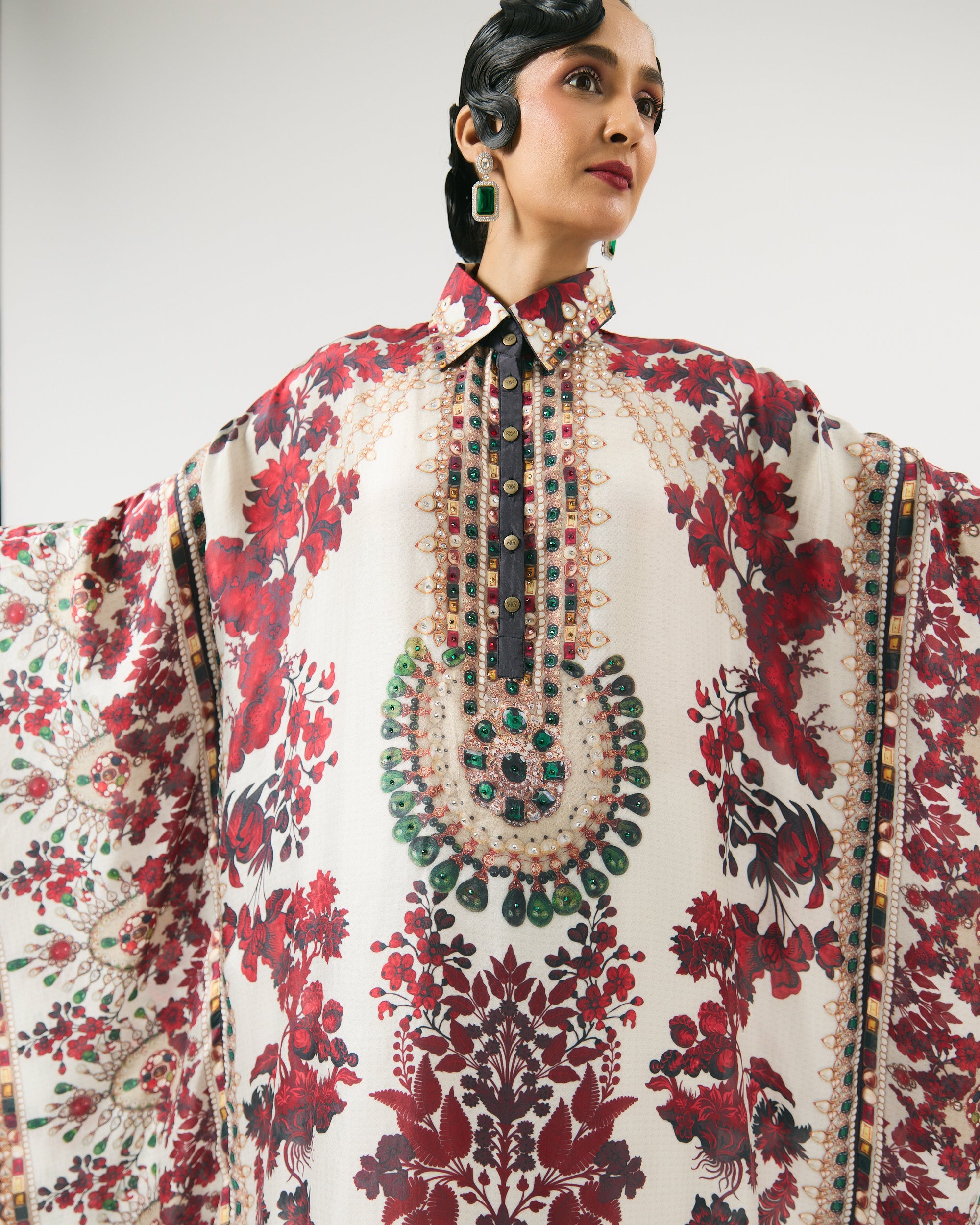 Nizam : Sharifa - Ivory/Red