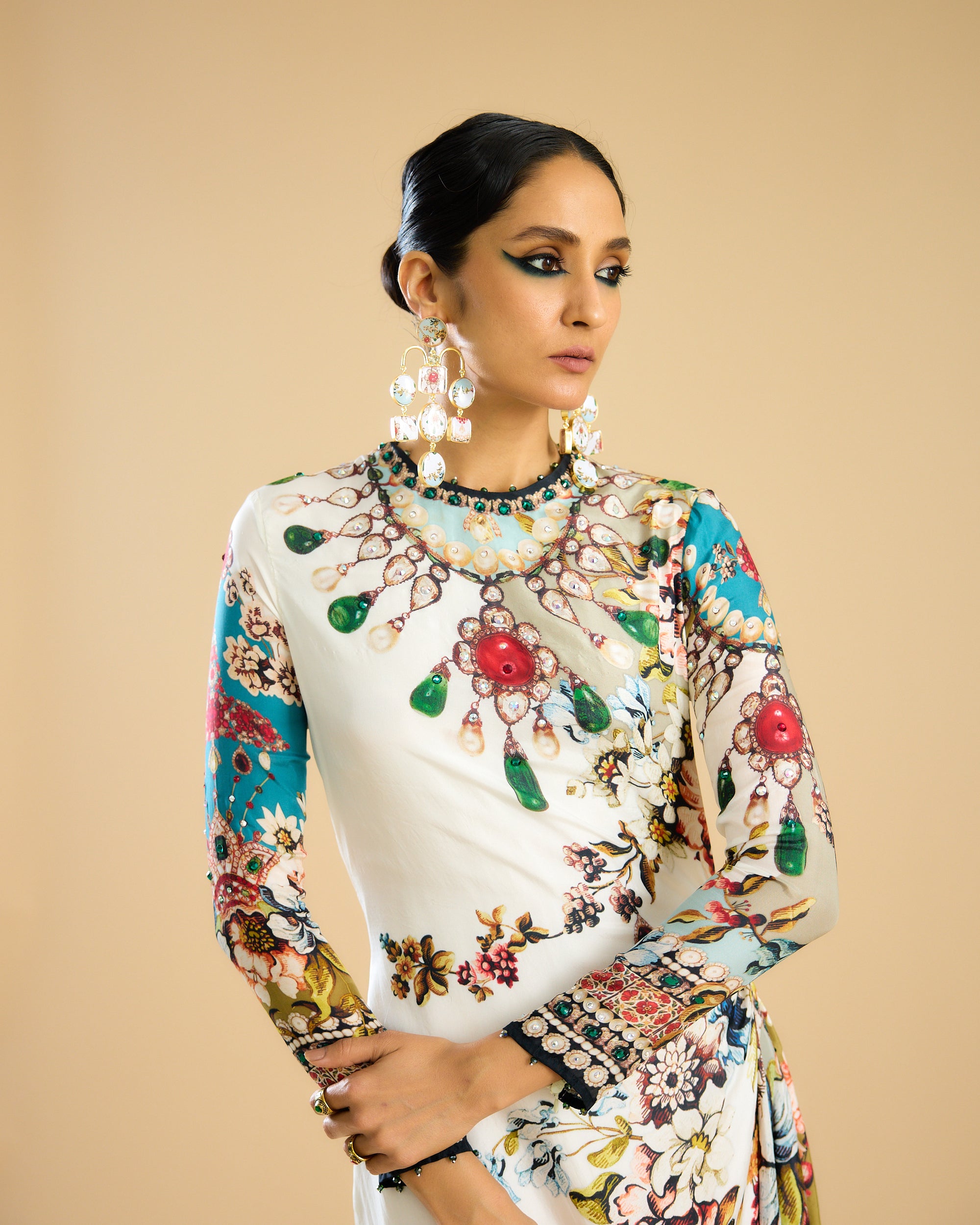 Nizam : Jamila - Ivory/Aqua
