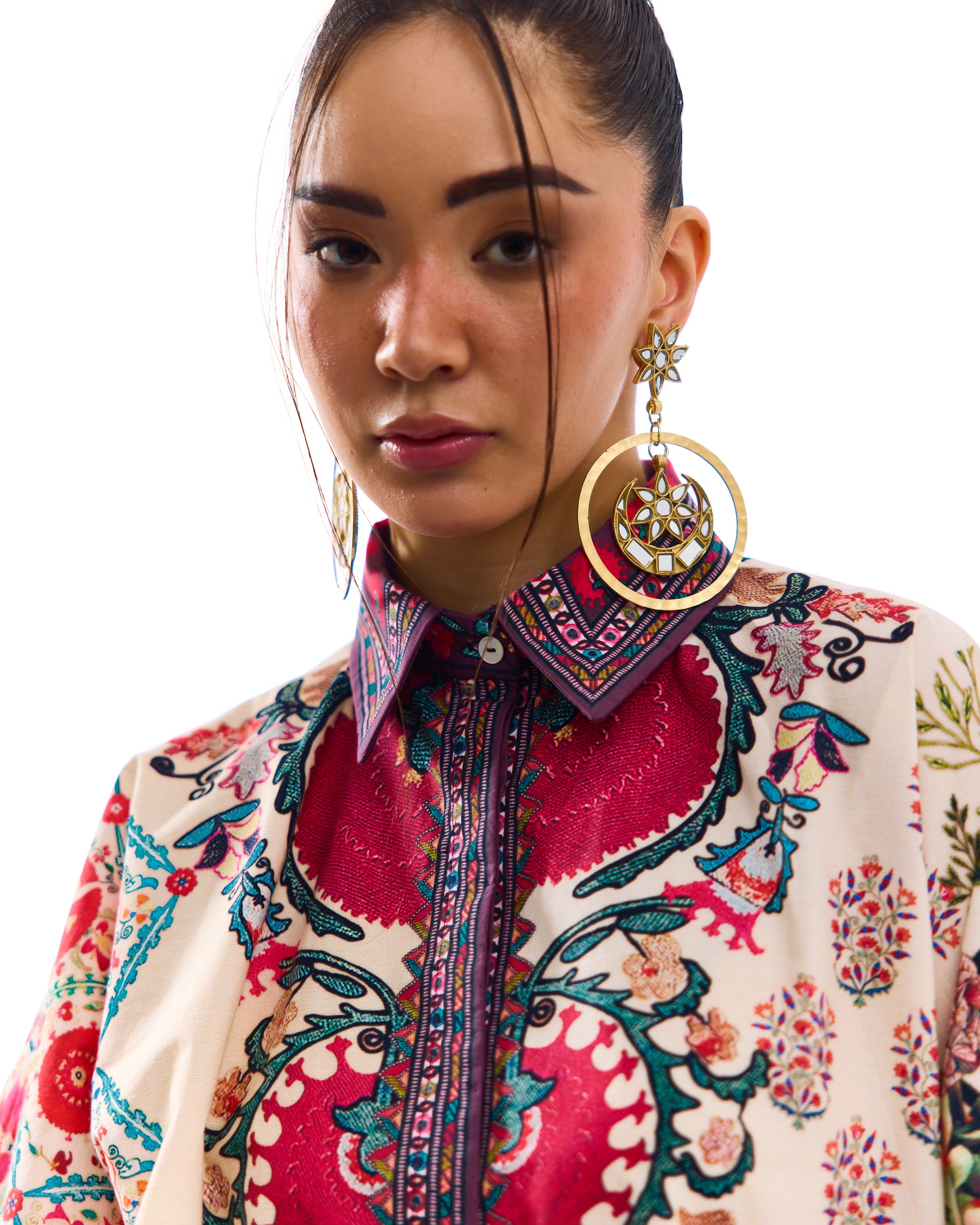 J'adore : Faiza - Ivory/Maroon