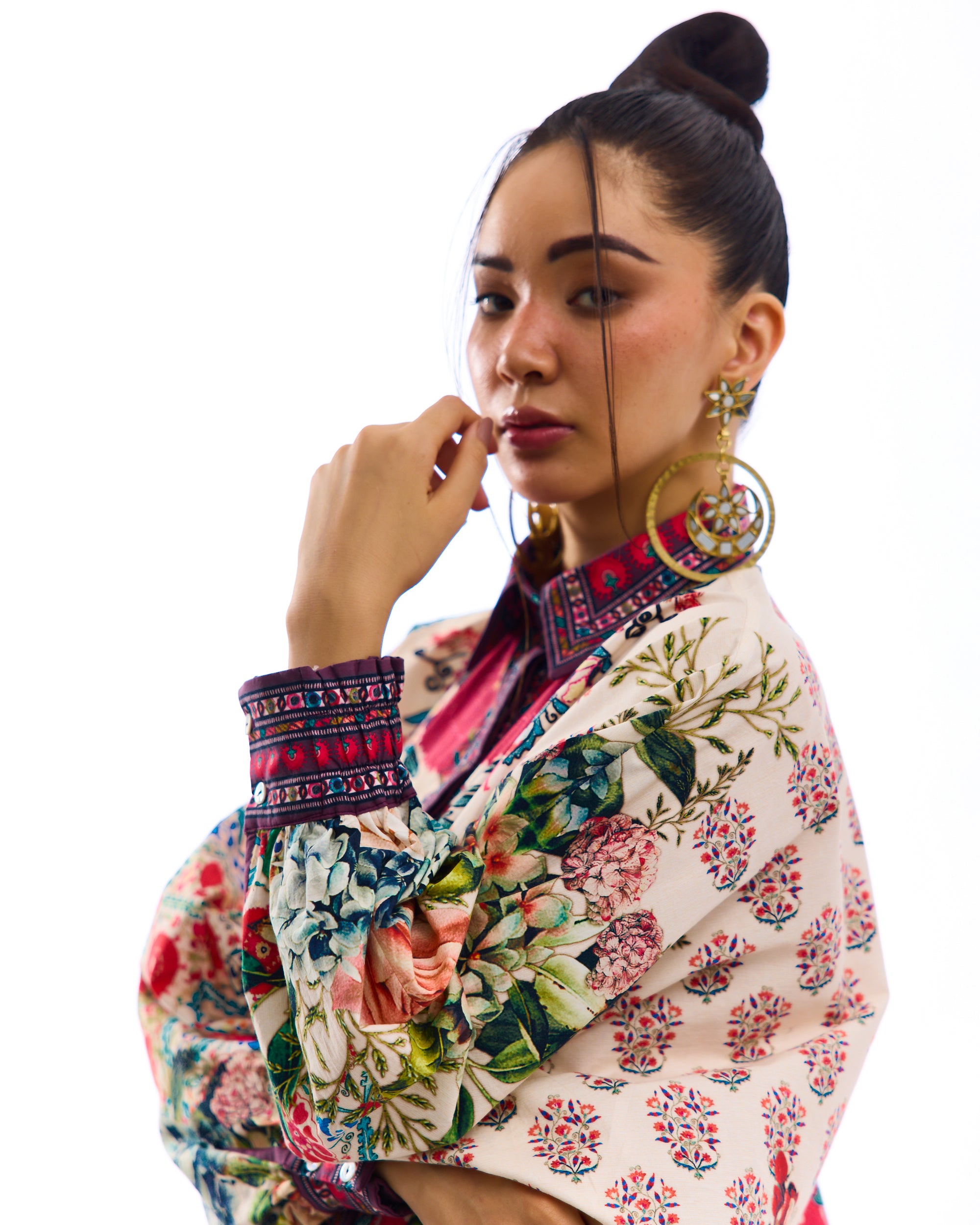 J'adore : Faiza - Ivory/Maroon