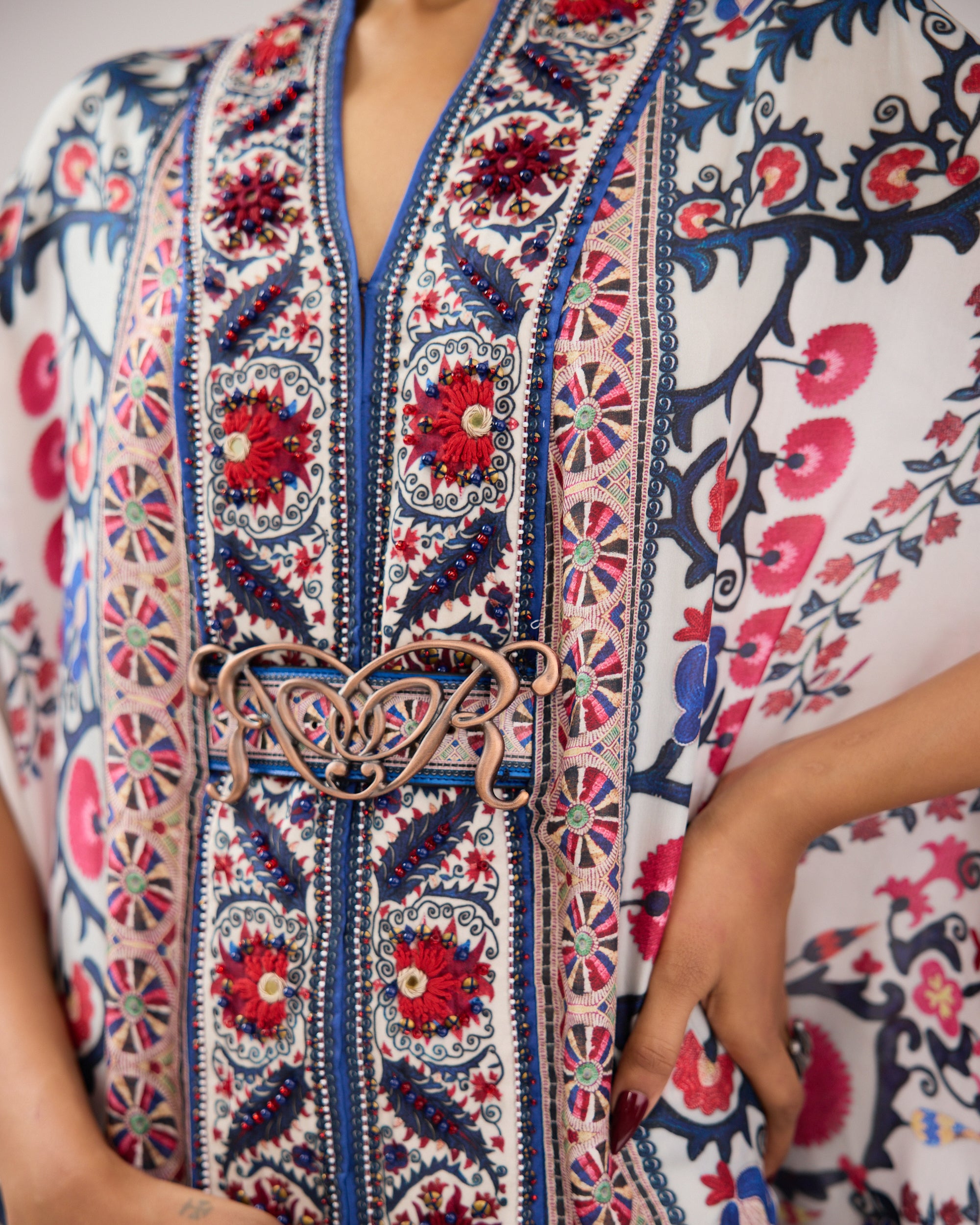 A Bukhara Summer : Chloe - Ivory/Blue