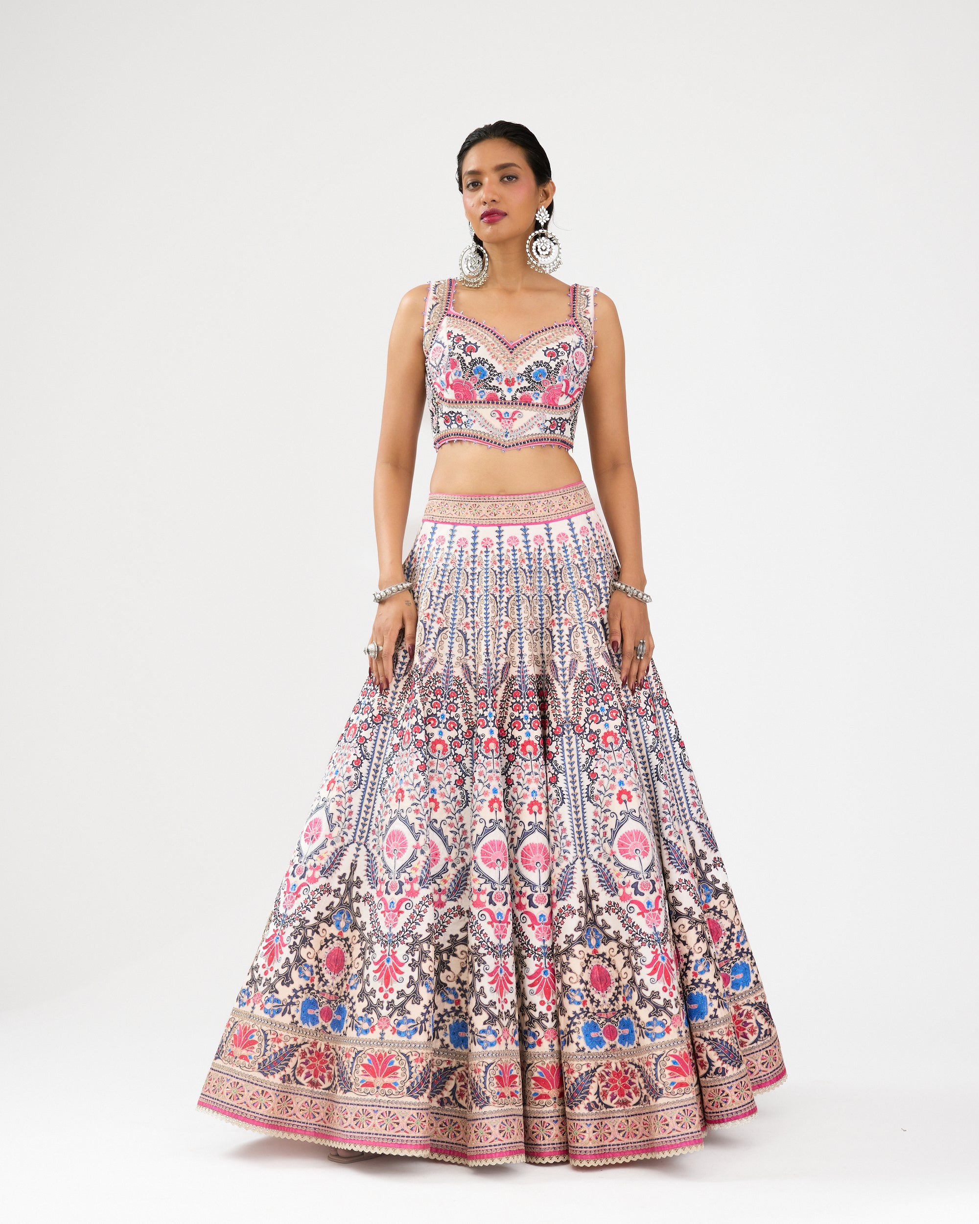 A Bukhara Summer : Leela - Ivory/Pink