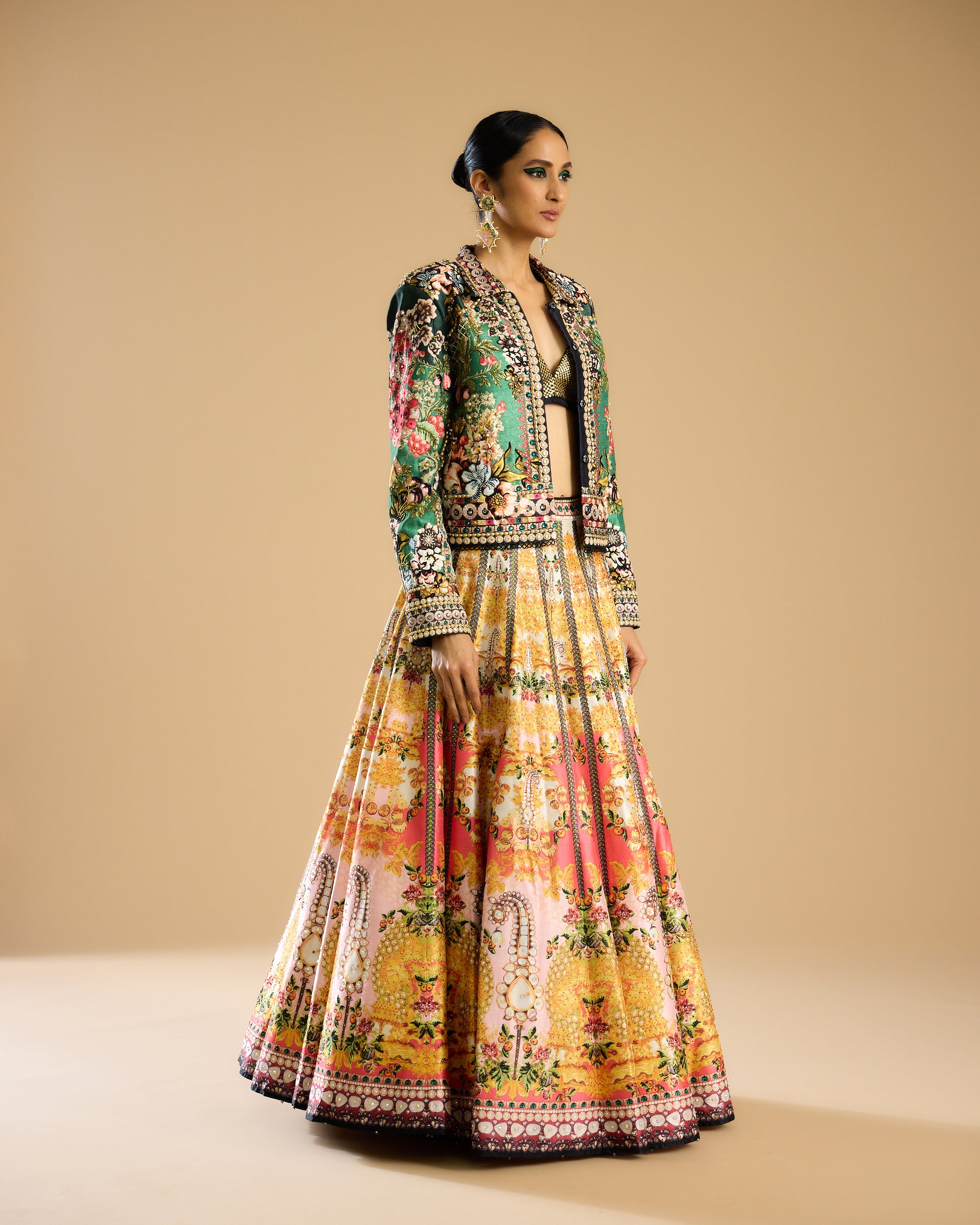 Nizam : Jignasa Leela - Mustard/Emerald