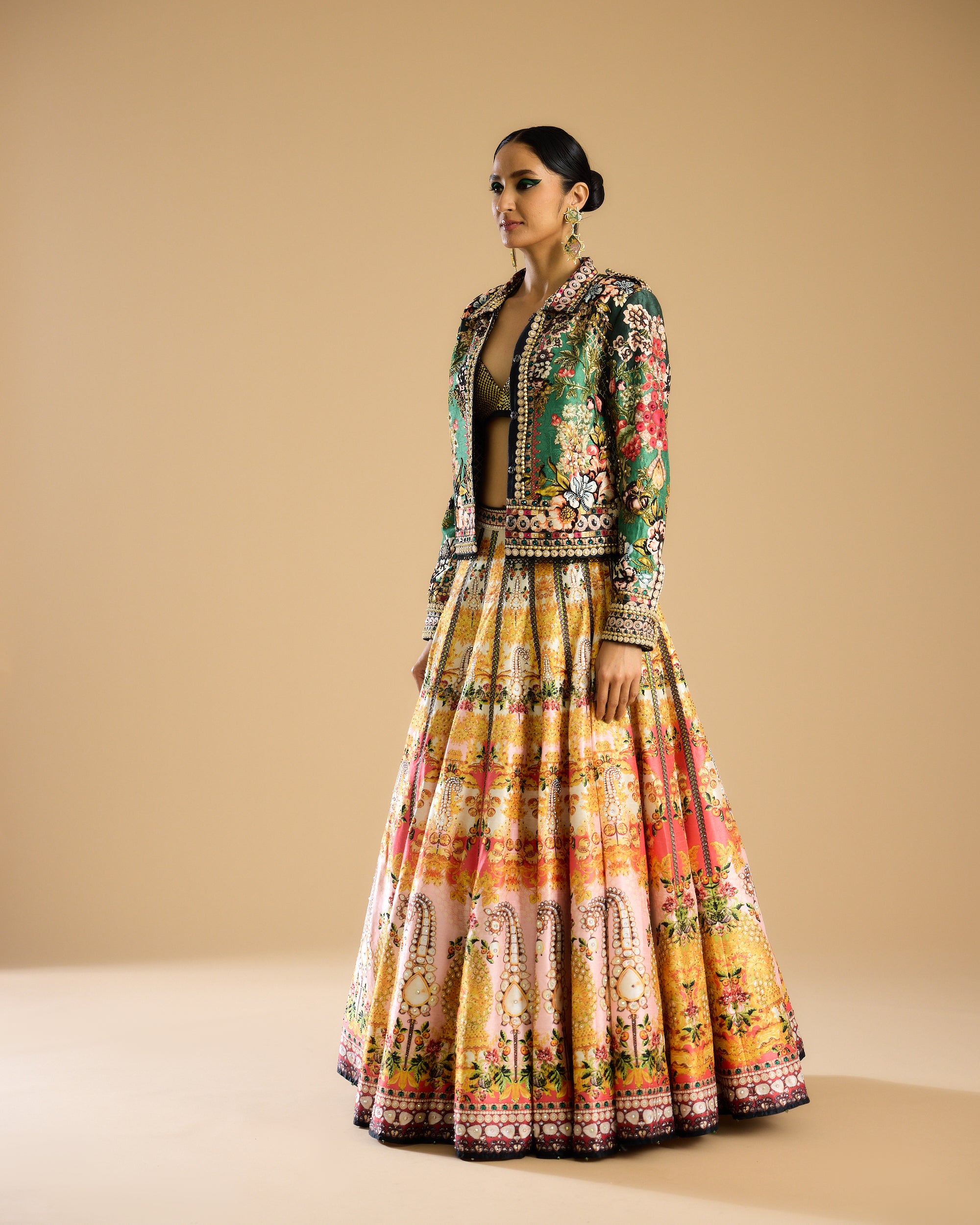 Nizam : Jignasa Leela - Mustard/Emerald