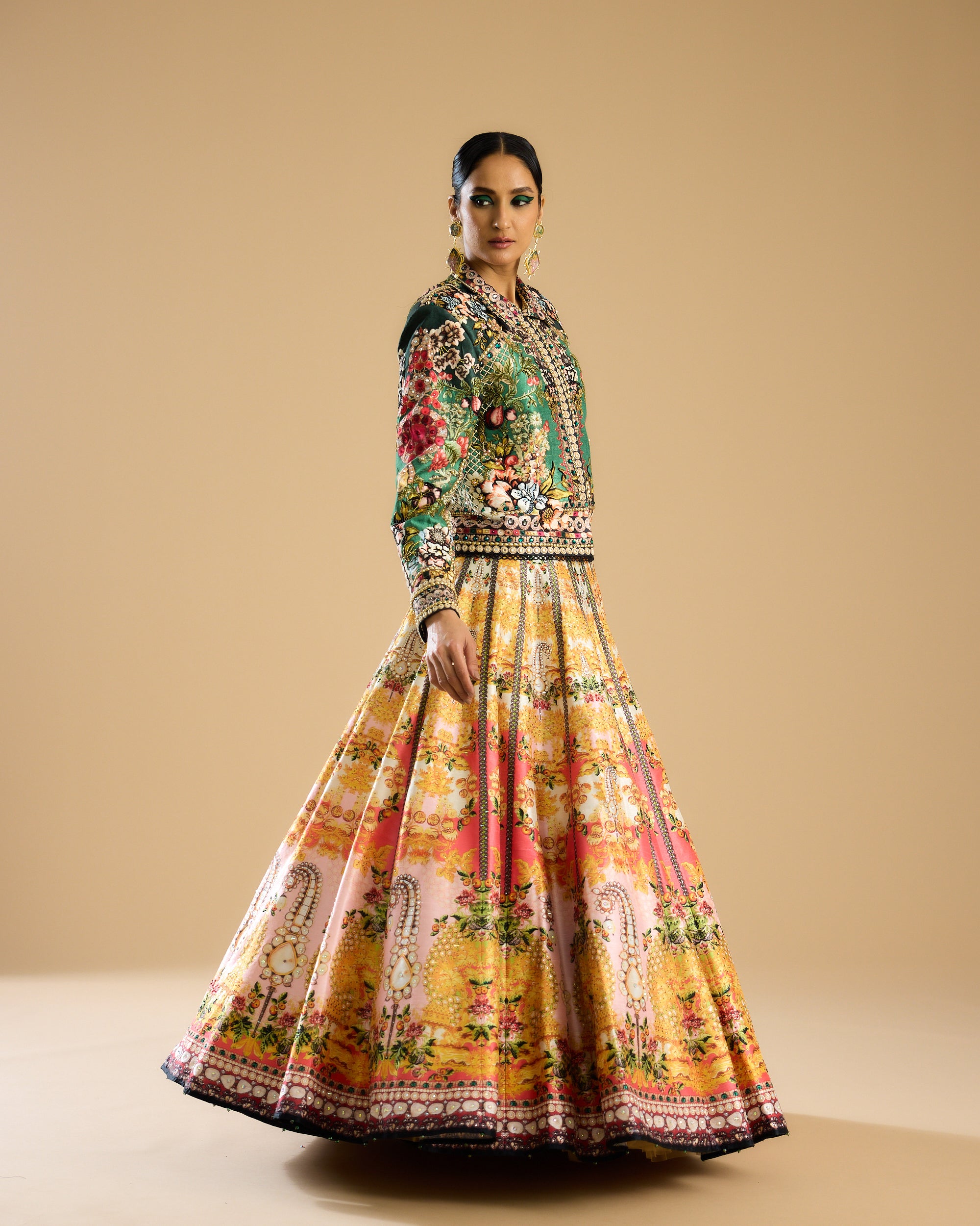 Nizam : Jignasa Leela - Mustard/Emerald