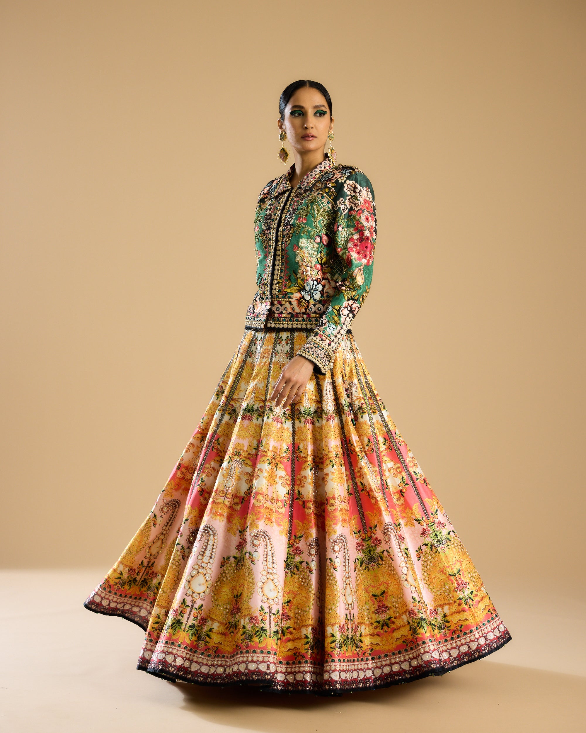 Nizam : Jignasa Leela - Mustard/Emerald