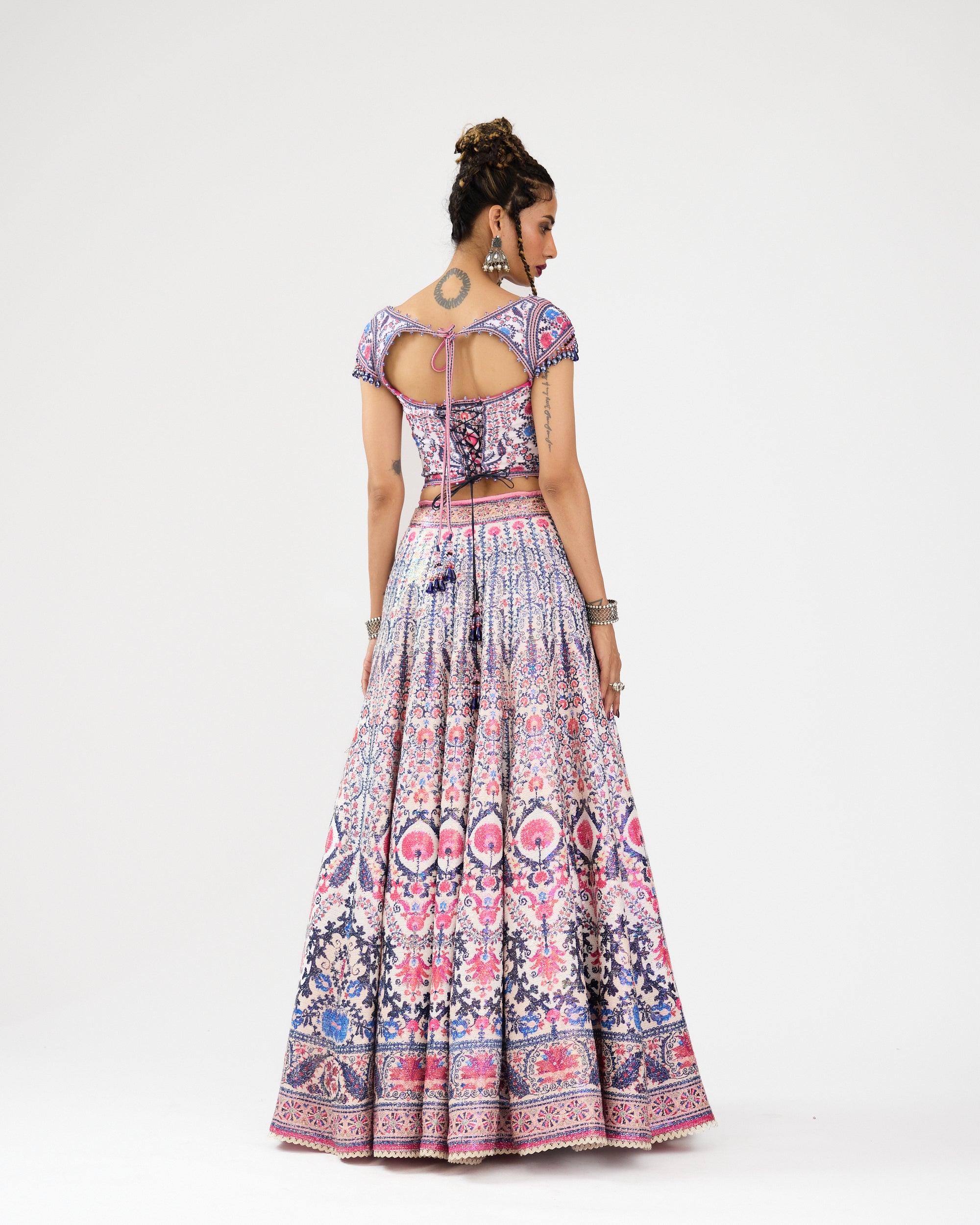 A Bukhara Summer : Leela/Corset - Ivory/Pink
