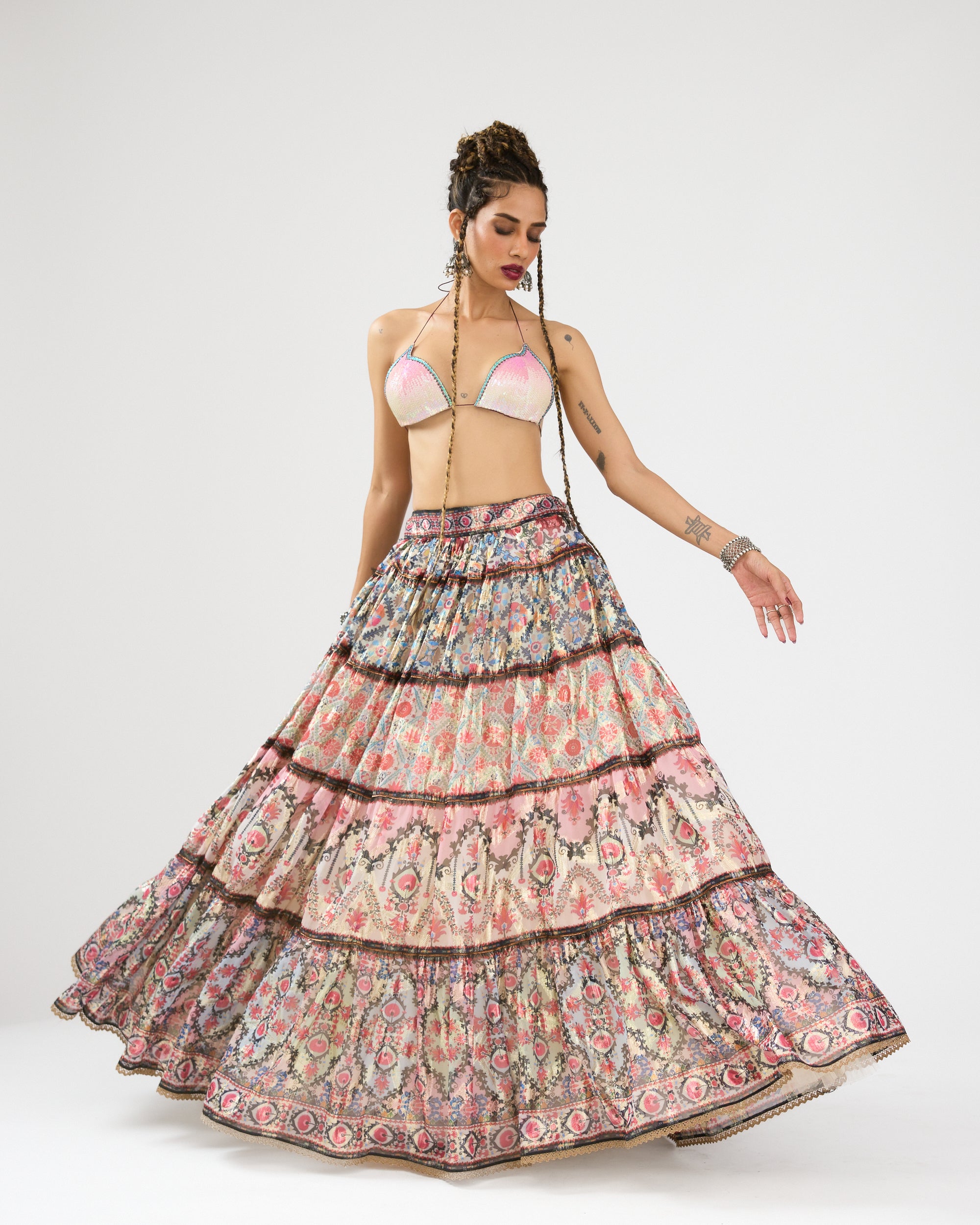 A Bukhara Summer : Tabetha/Leela - Ivory/Pink