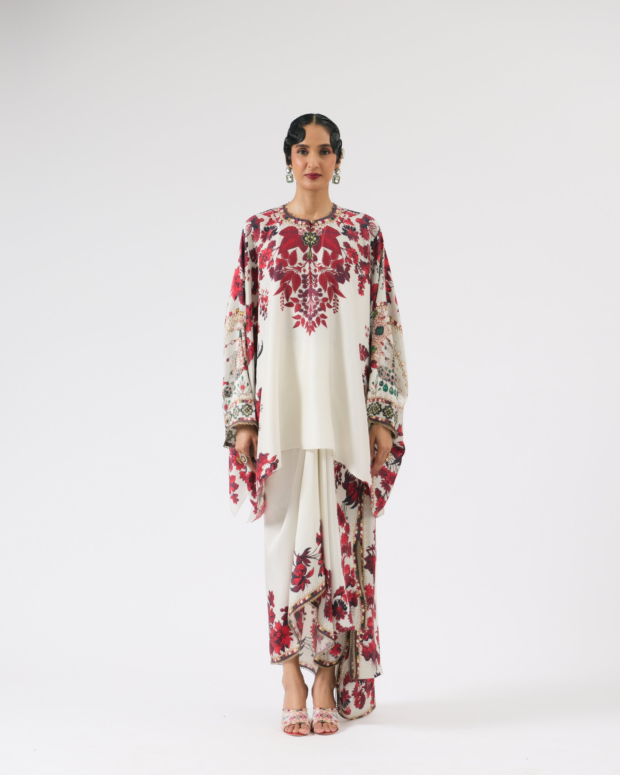 Nizam : Insha - Ivory/Red
