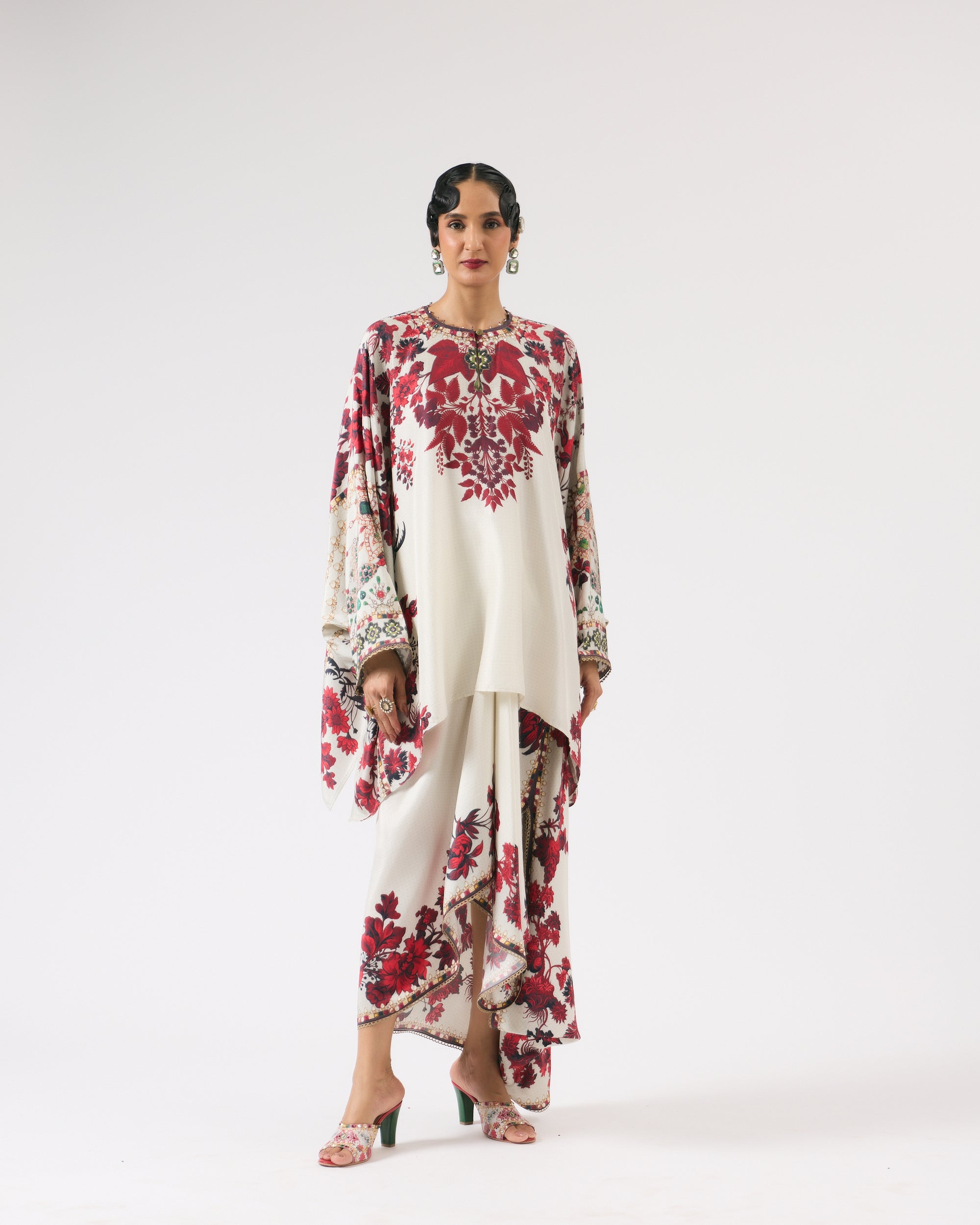 Nizam : Insha - Ivory/Red