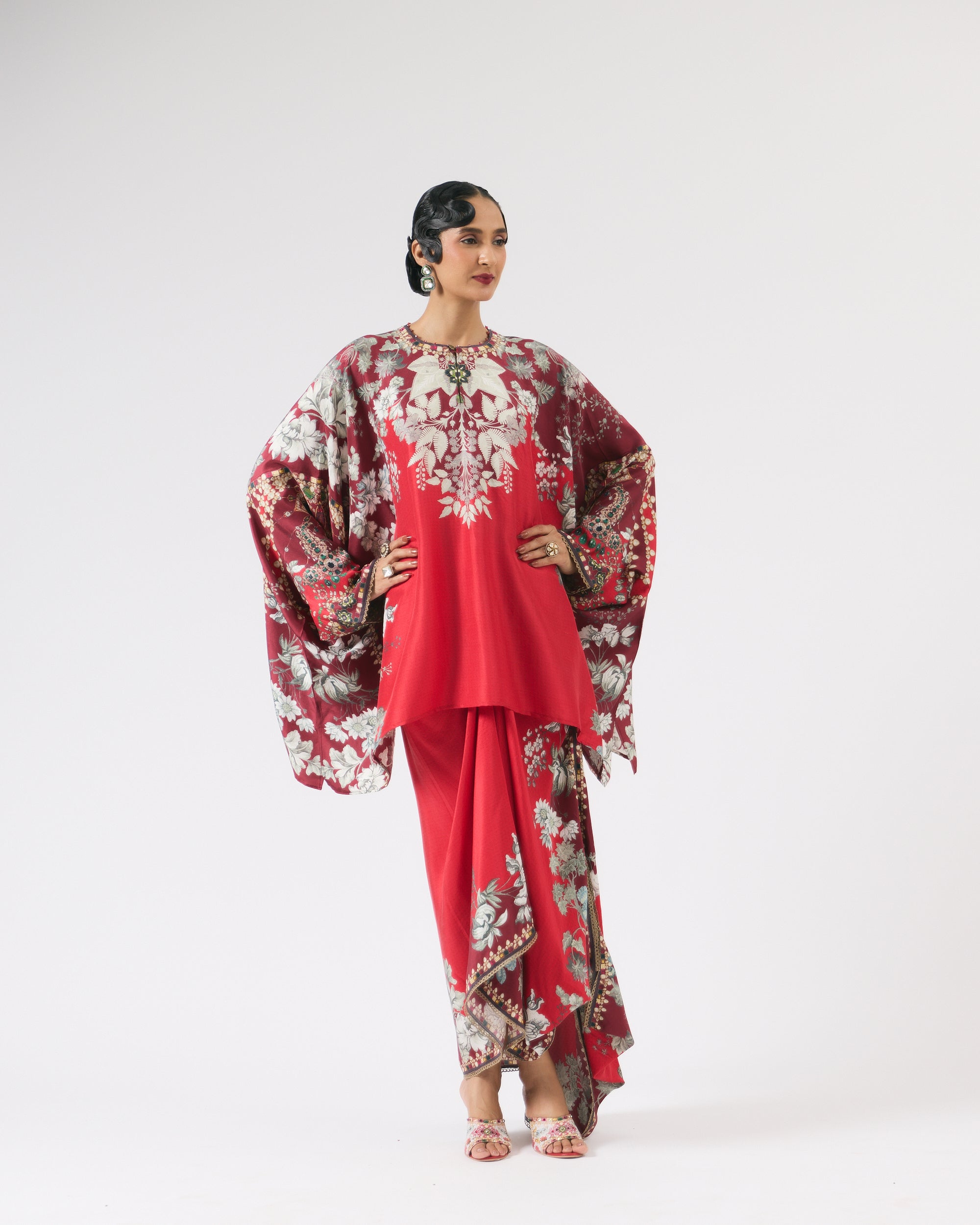 Nizam : Insha - Red/Slate